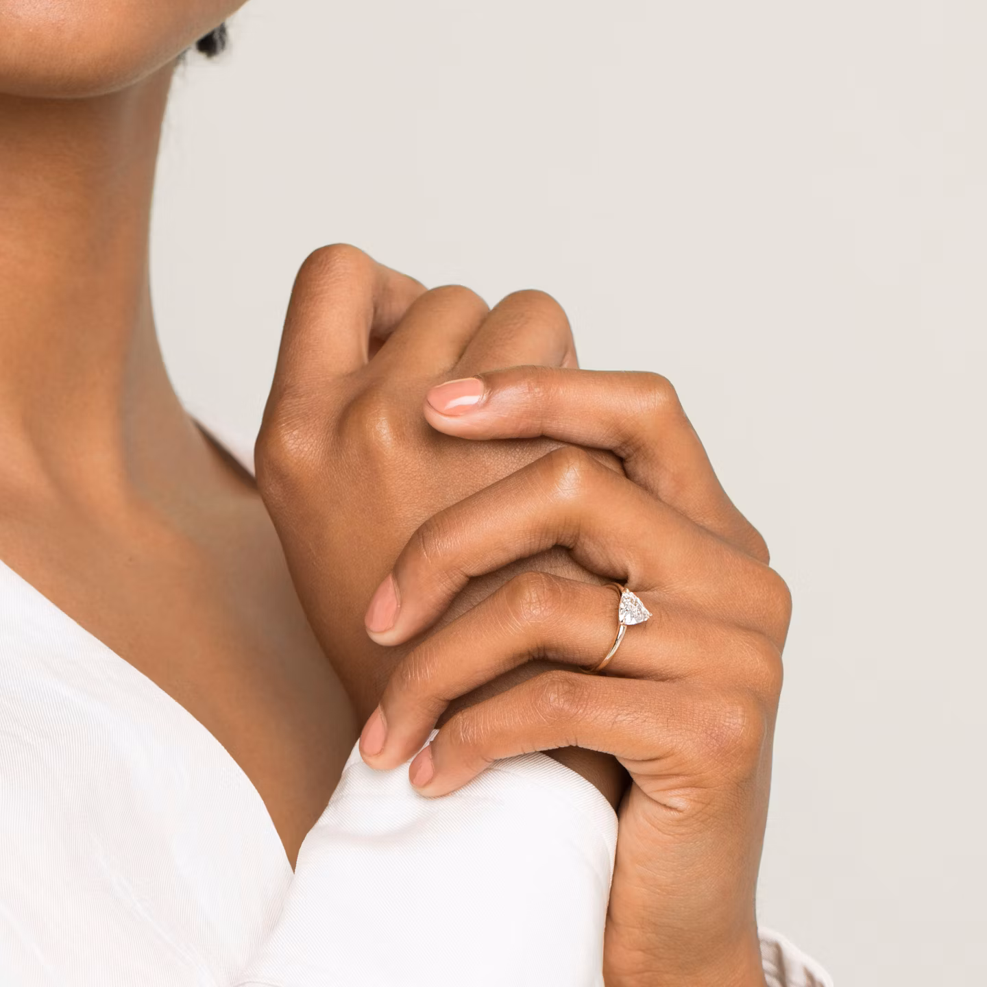 The Signature | Trillion | 14k | Rose Gold | bandAccent: Plain | bandWidth: standard | hiddenHalo: no | diamondOrientation: vertical | caratWeight: other