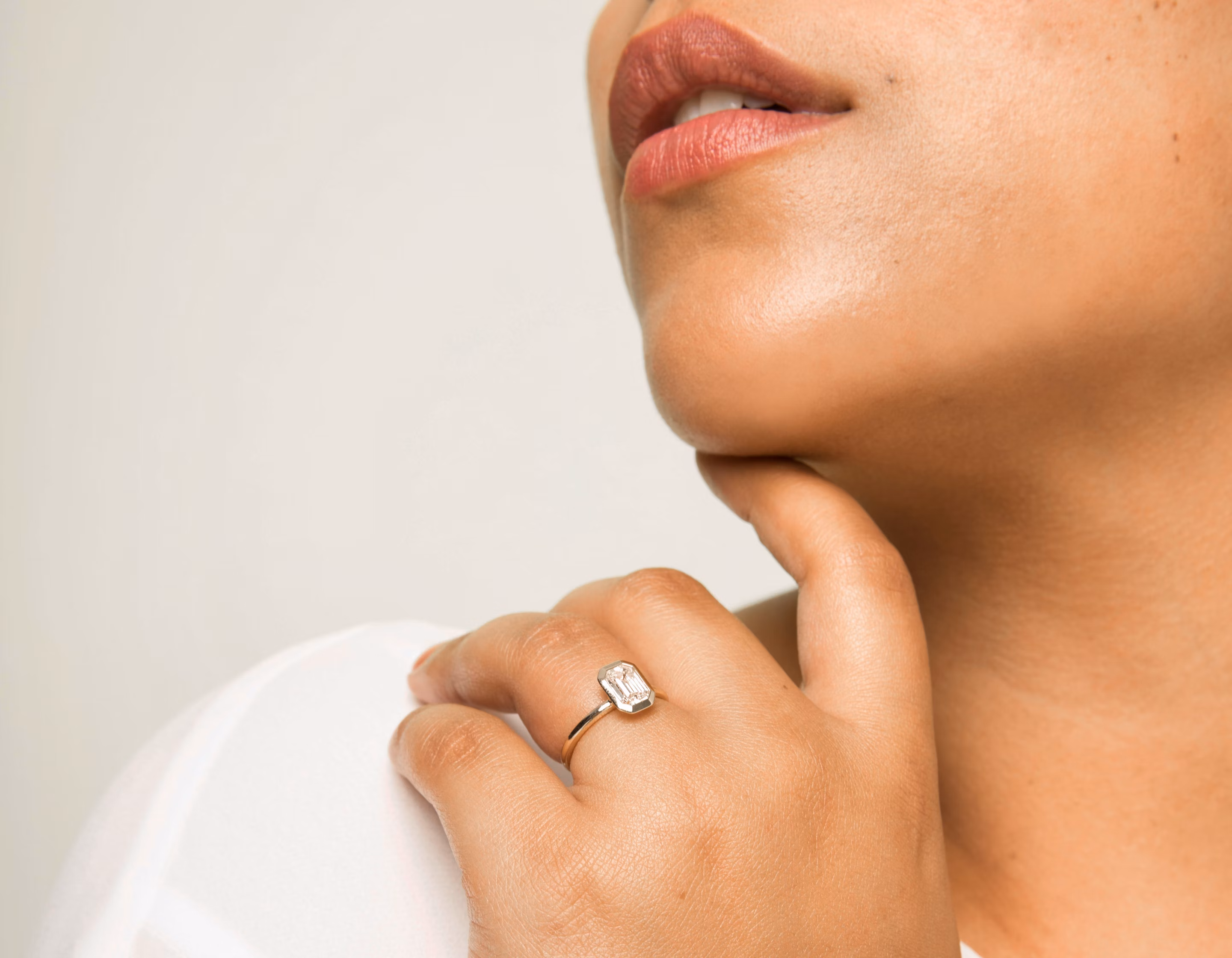 Signature Bezel Emerald Engagement Ring