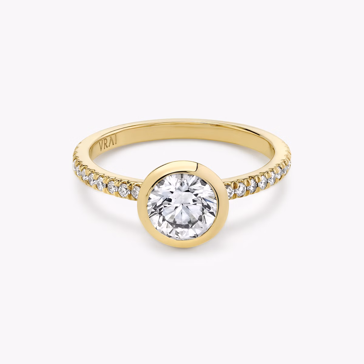 Bezel Round Brilliant Art Deco ring