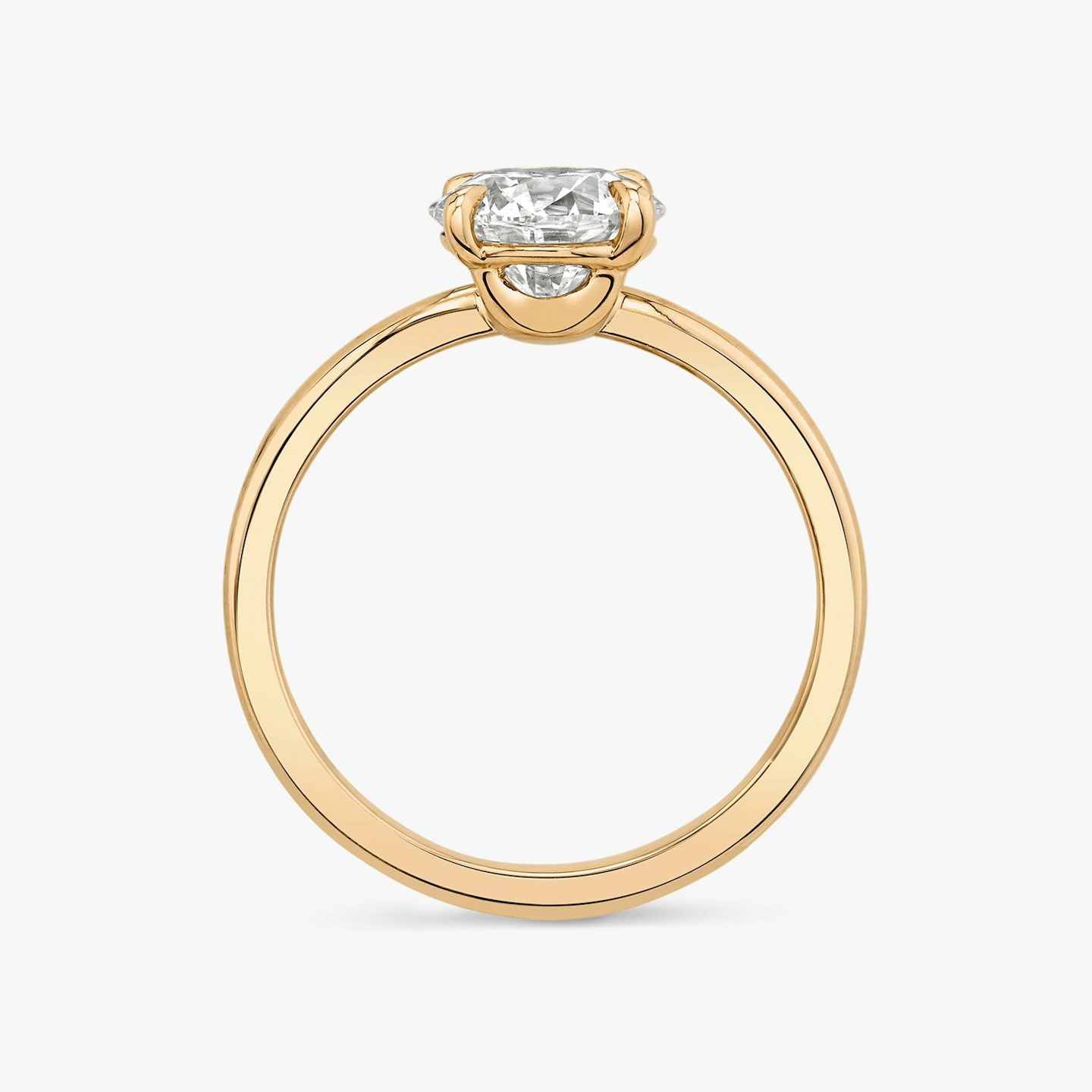 The Hover | Round Brilliant | 14k | Rose Gold | bandAccent: Plain | caratWeight: other | diamondOrientation: vertical