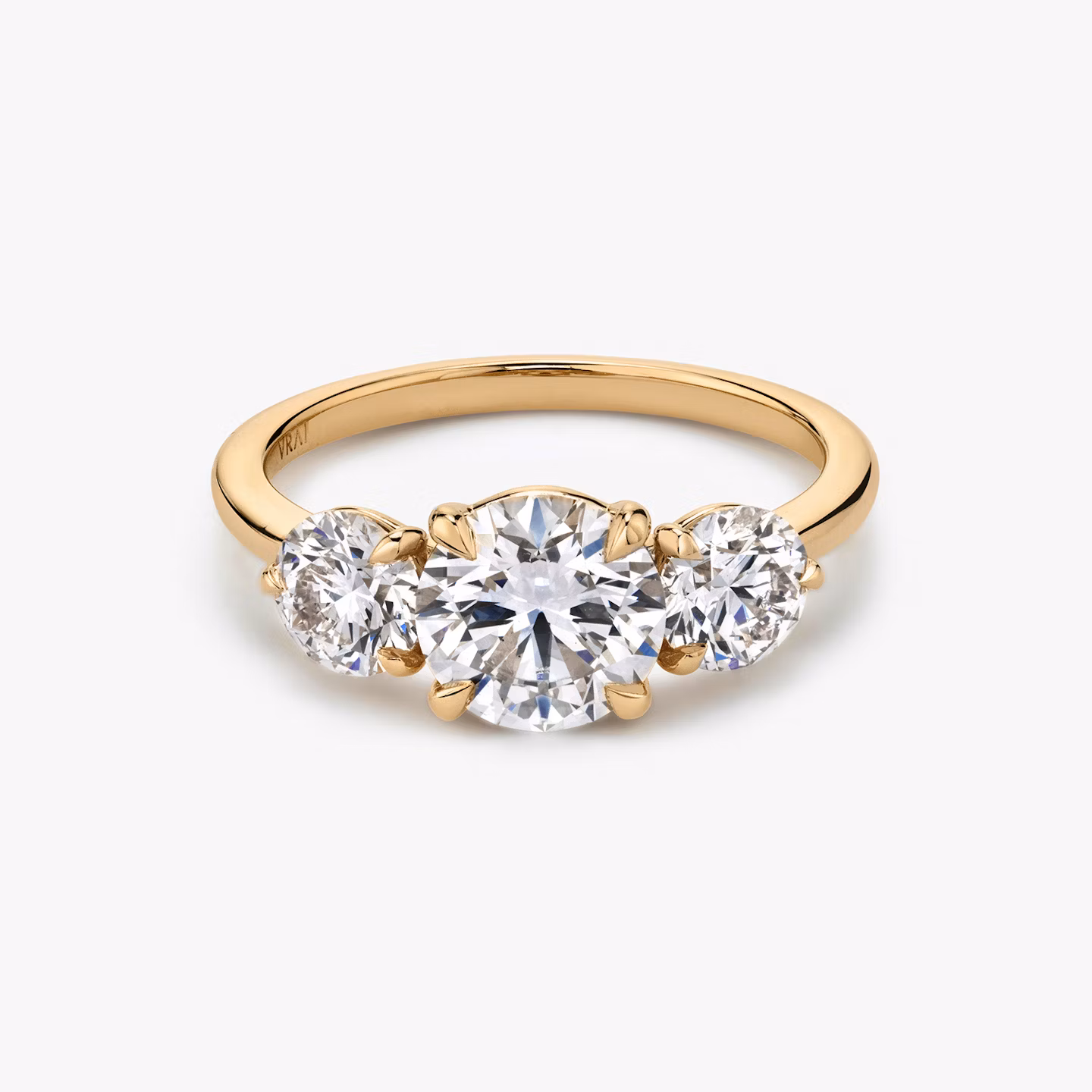 The Three Stone Round Brilliant | Rose Gold