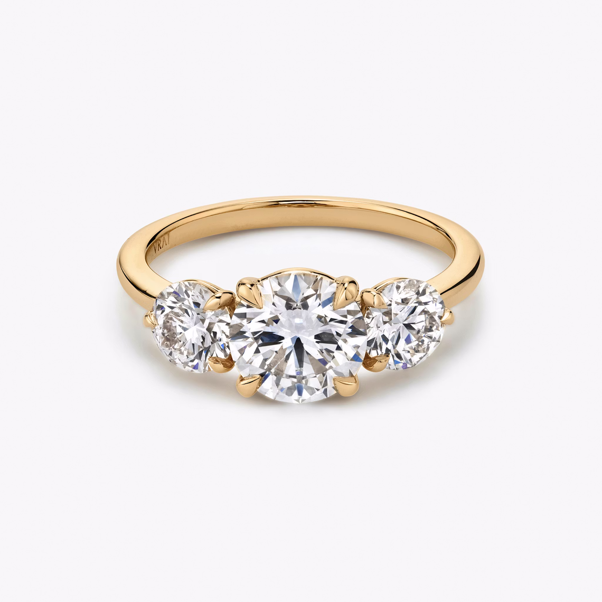 The Three Stone Round Brilliant | Rose Gold