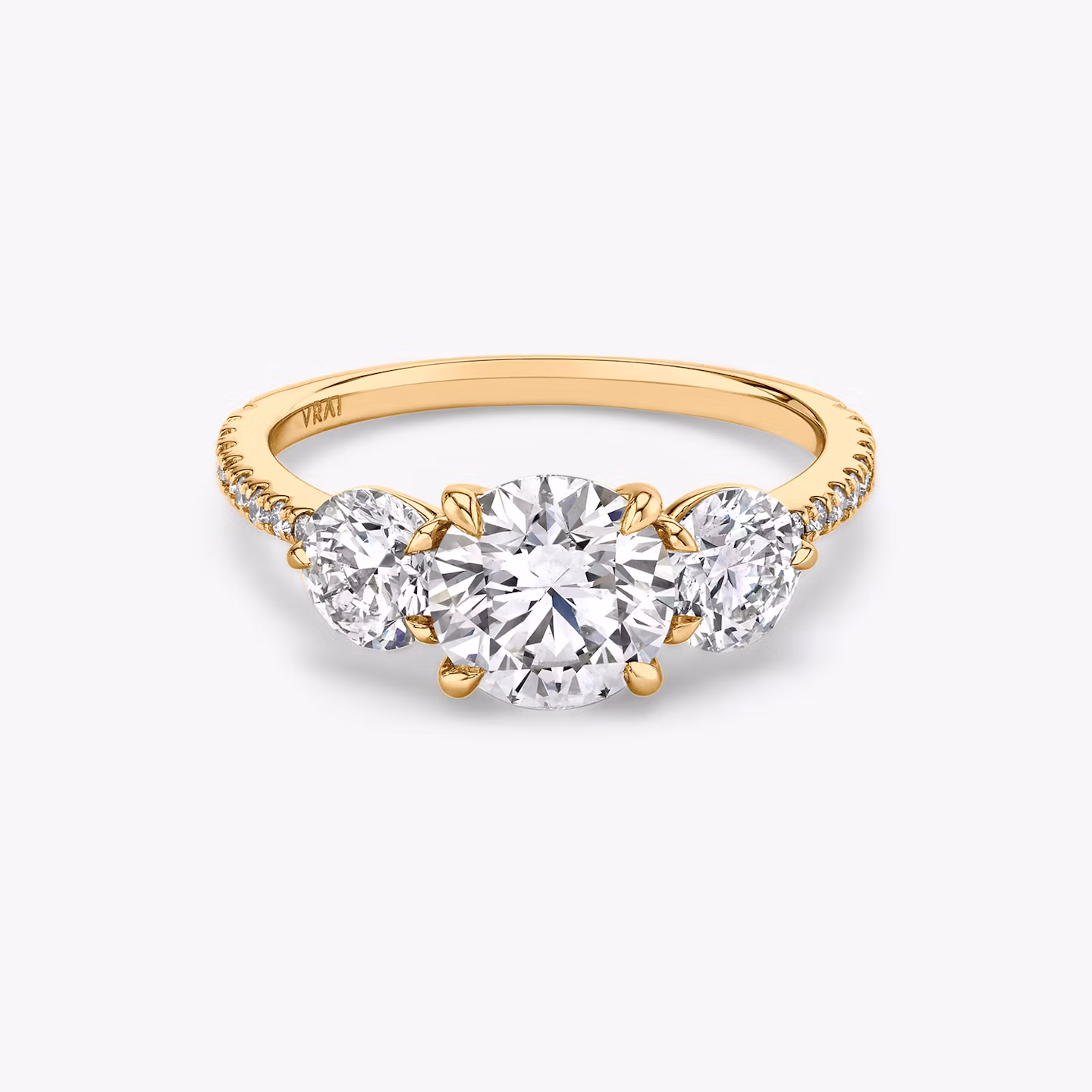 The Three Stone Round Brilliant | Rose Gold