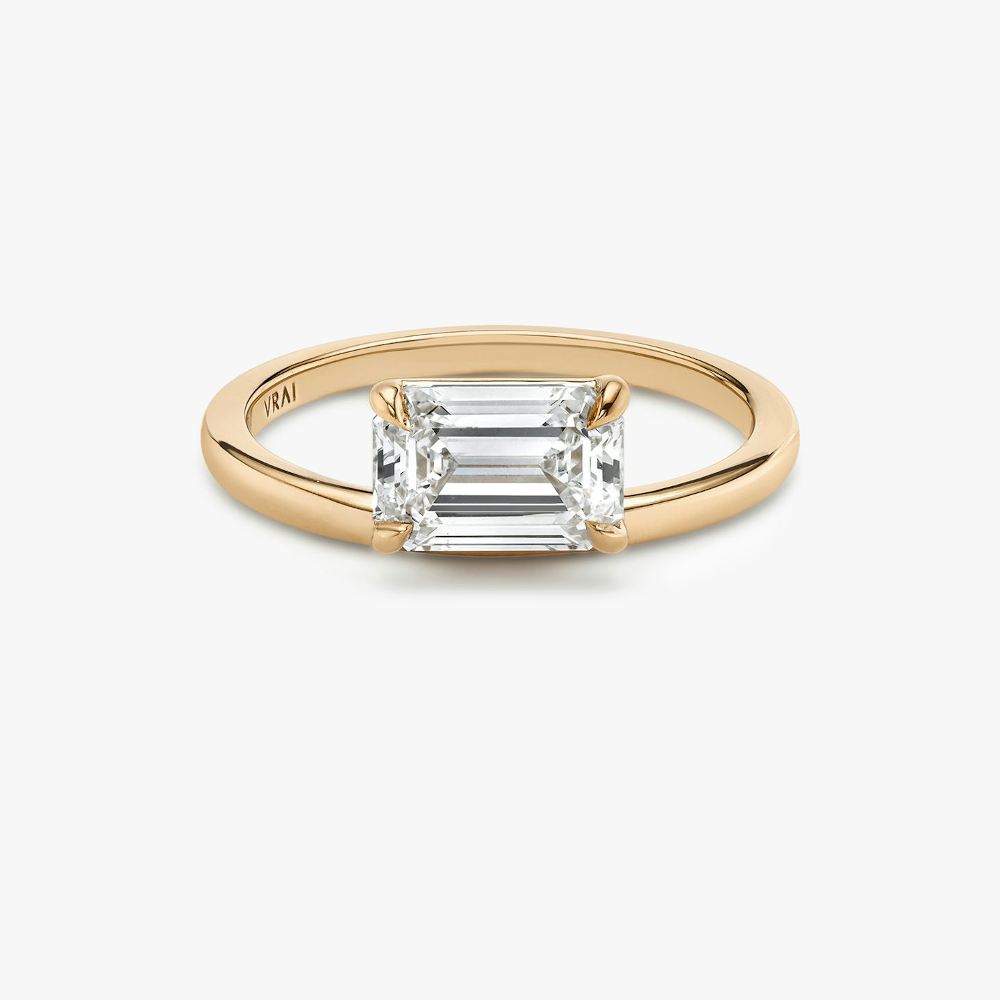 Hover | Emerald | 14k | Roségold | bandAccent: Ohne Pavé-Besatz | diamondOrientation: vertical | caratWeight: other