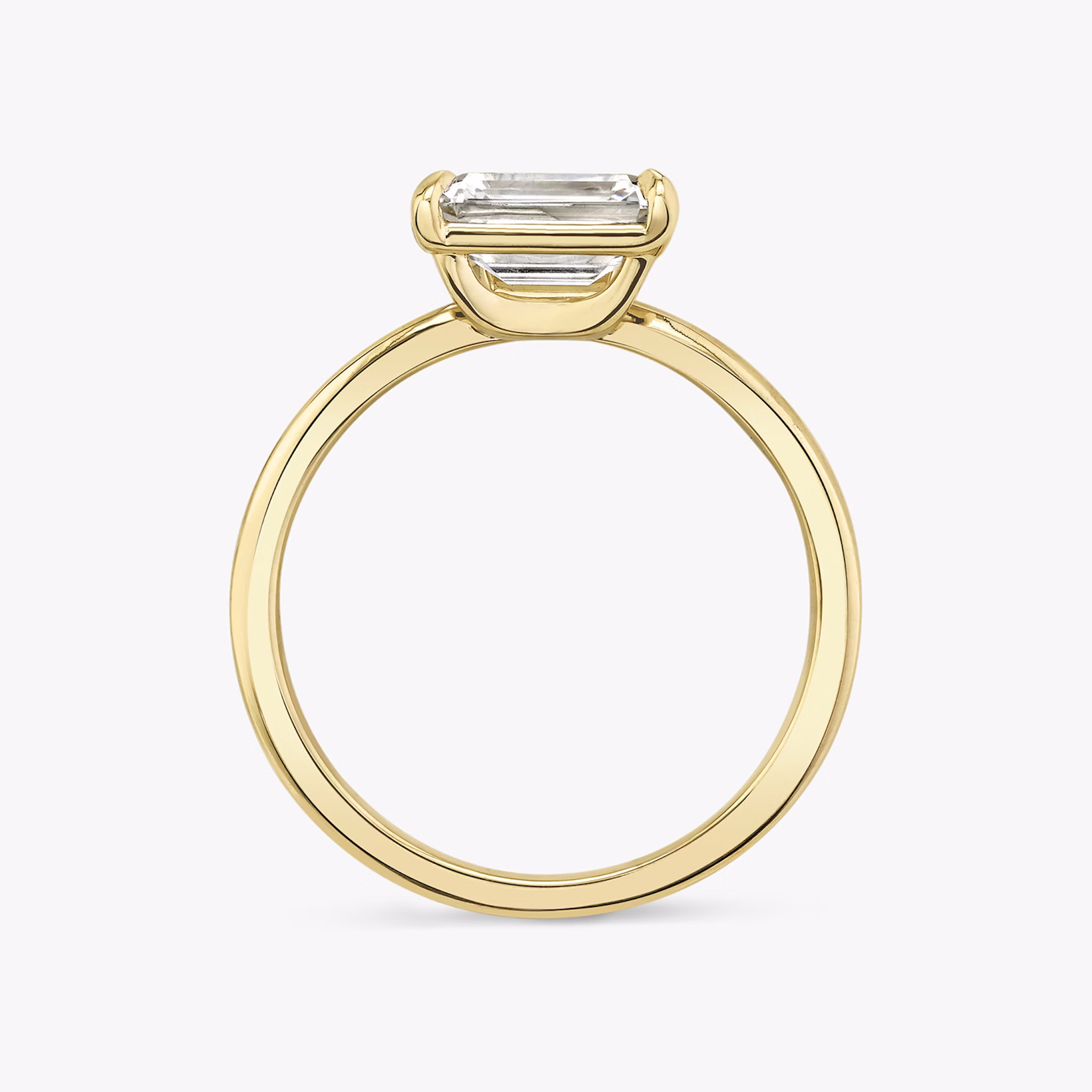 The Hover | Emerald | 18k | Yellow Gold | bandAccent: Plain | diamondOrientation: vertical | caratWeight: other