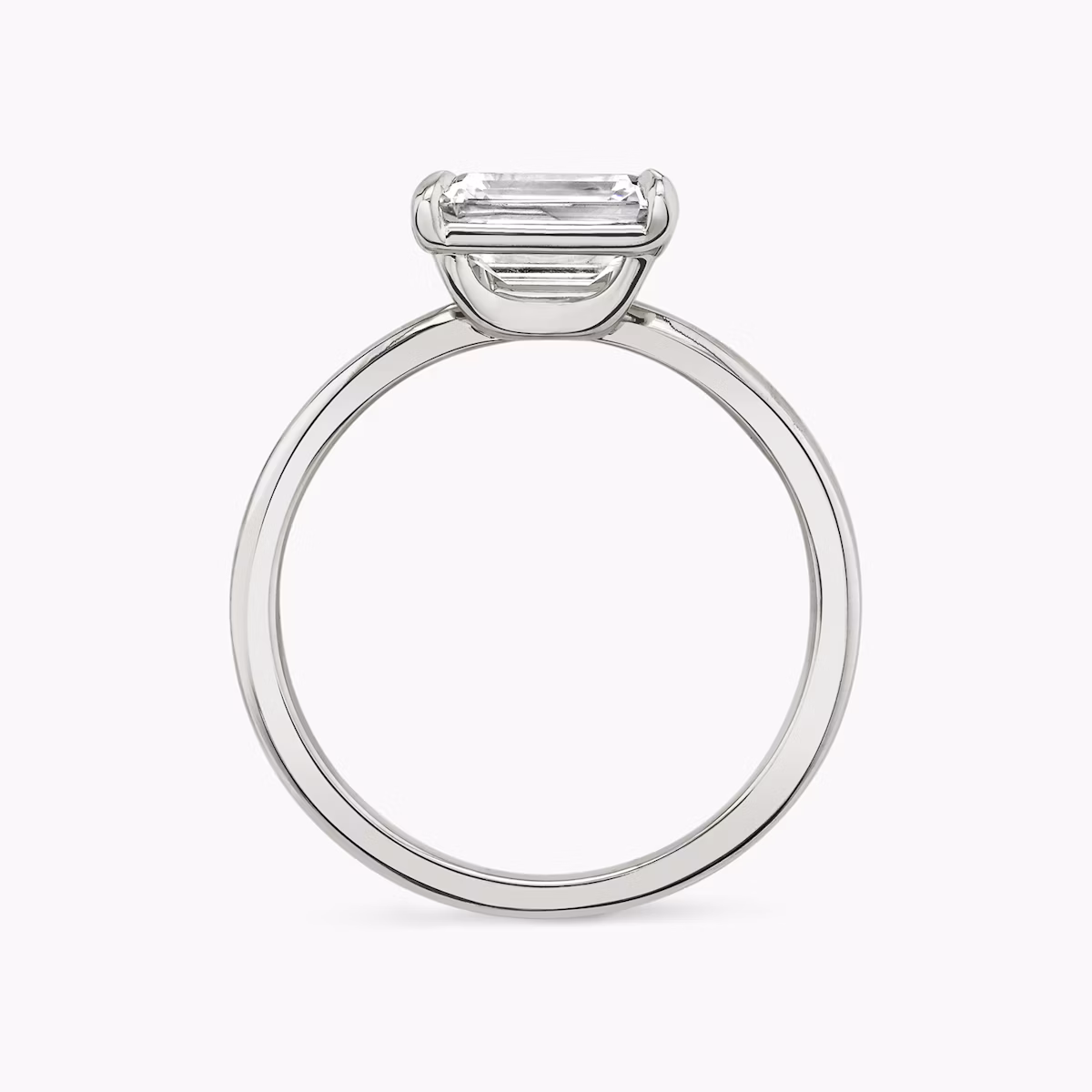 The Hover | Emerald | Platinum | bandAccent: Plain | diamondOrientation: vertical | caratWeight: other