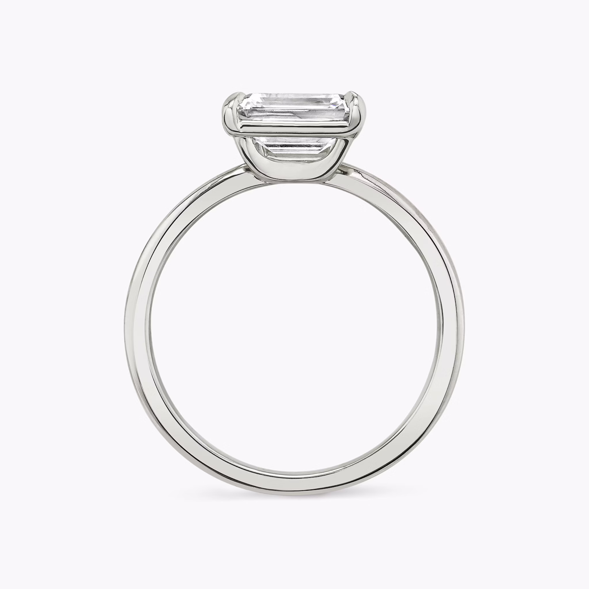 The Hover | Emerald | Platinum | bandAccent: Plain | diamondOrientation: vertical | caratWeight: other