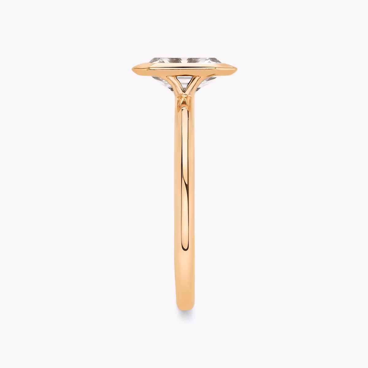 Signature Bezel | Emerald | 14k | Roségold | bandAccent: Ohne Pavé-Besatz | diamondOrientation: vertical | caratWeight: other