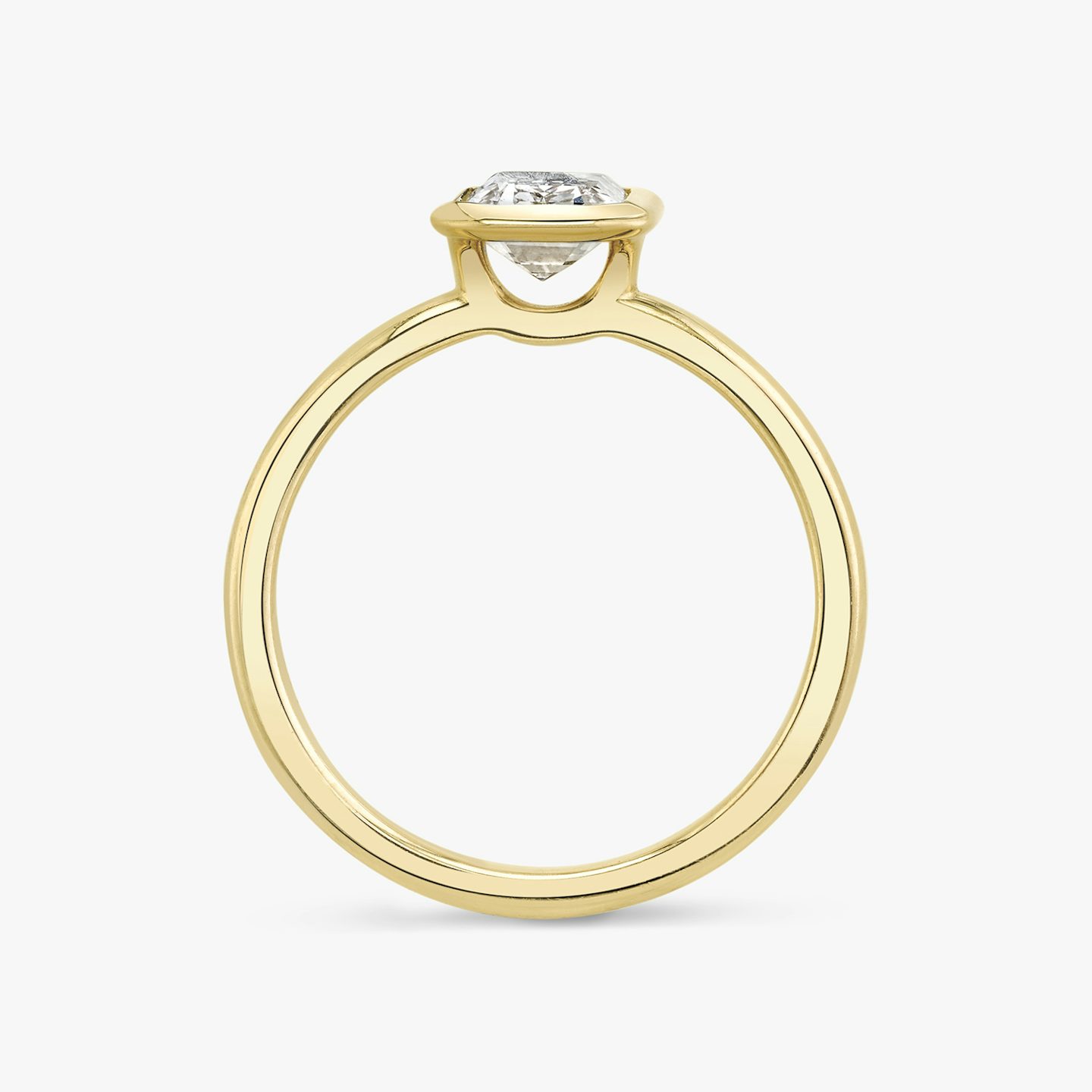 The Signature Bezel | Emerald | 18k | Yellow Gold | bandAccent: Plain | diamondOrientation: vertical | caratWeight: other