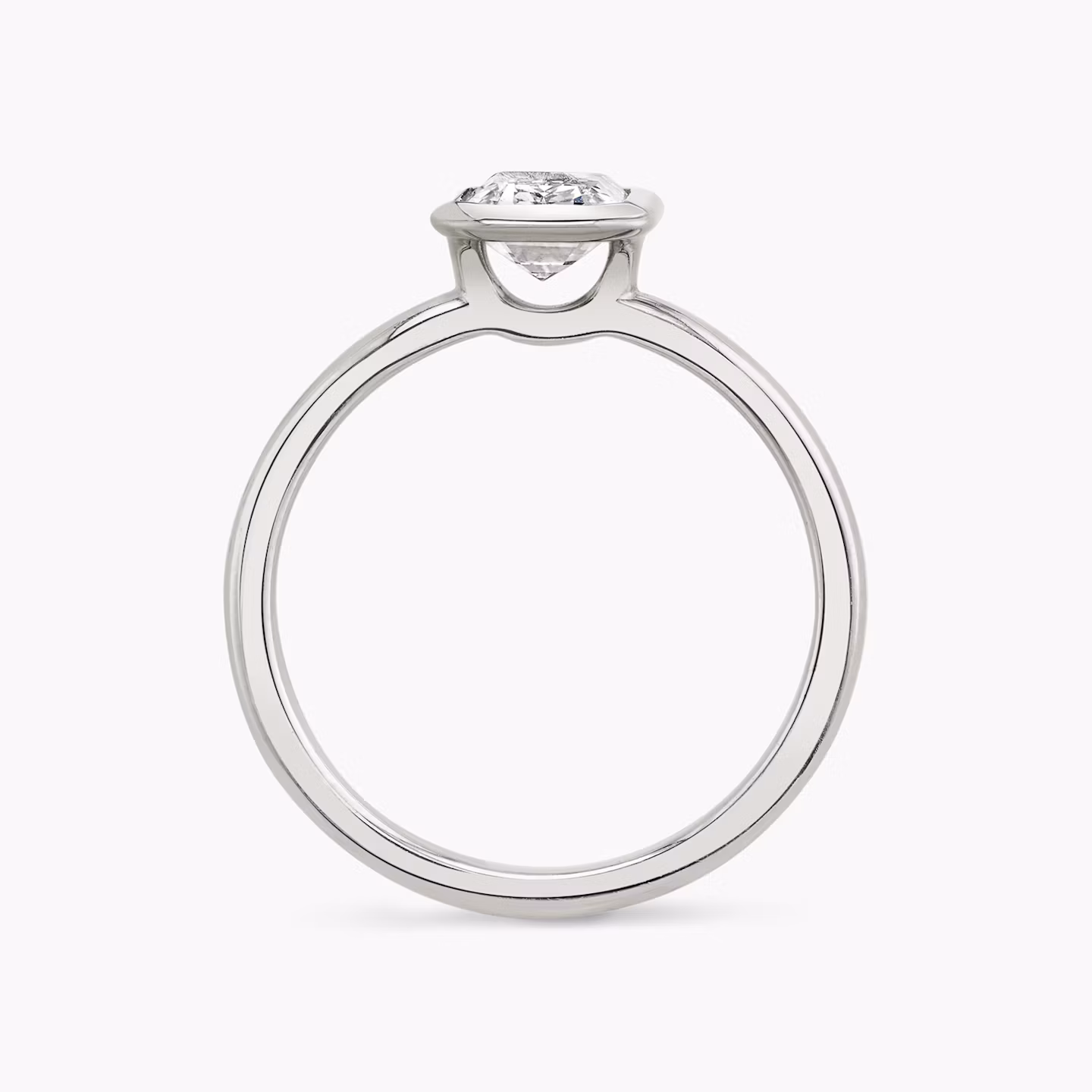 The Signature Bezel | Emerald | Platinum | bandAccent: Plain | diamondOrientation: vertical | caratWeight: other
