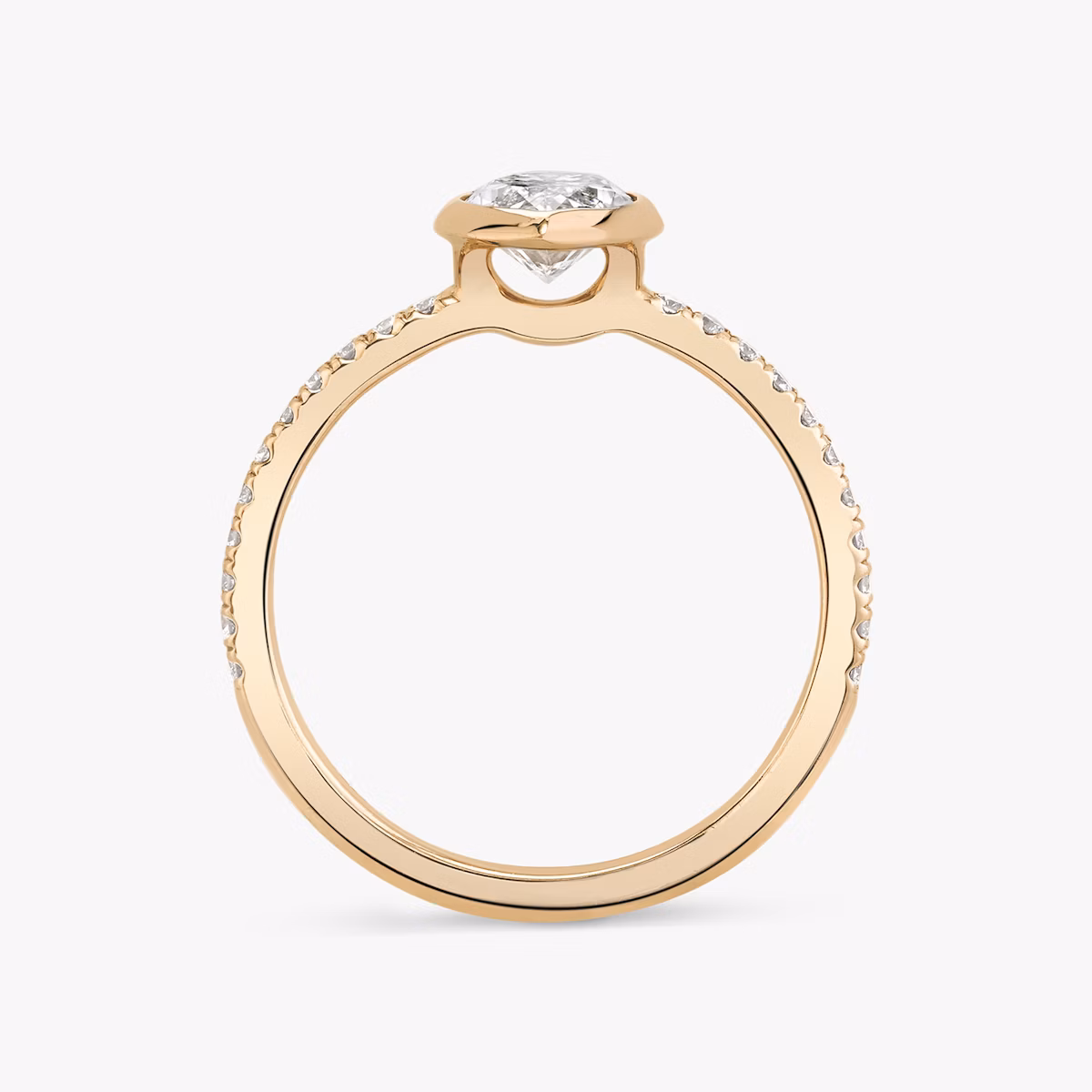 Signature Bezel | Marquise | 14k | Roségold | bandAccent: Mit Pavé-Besatz | diamondOrientation: vertical | caratWeight: other