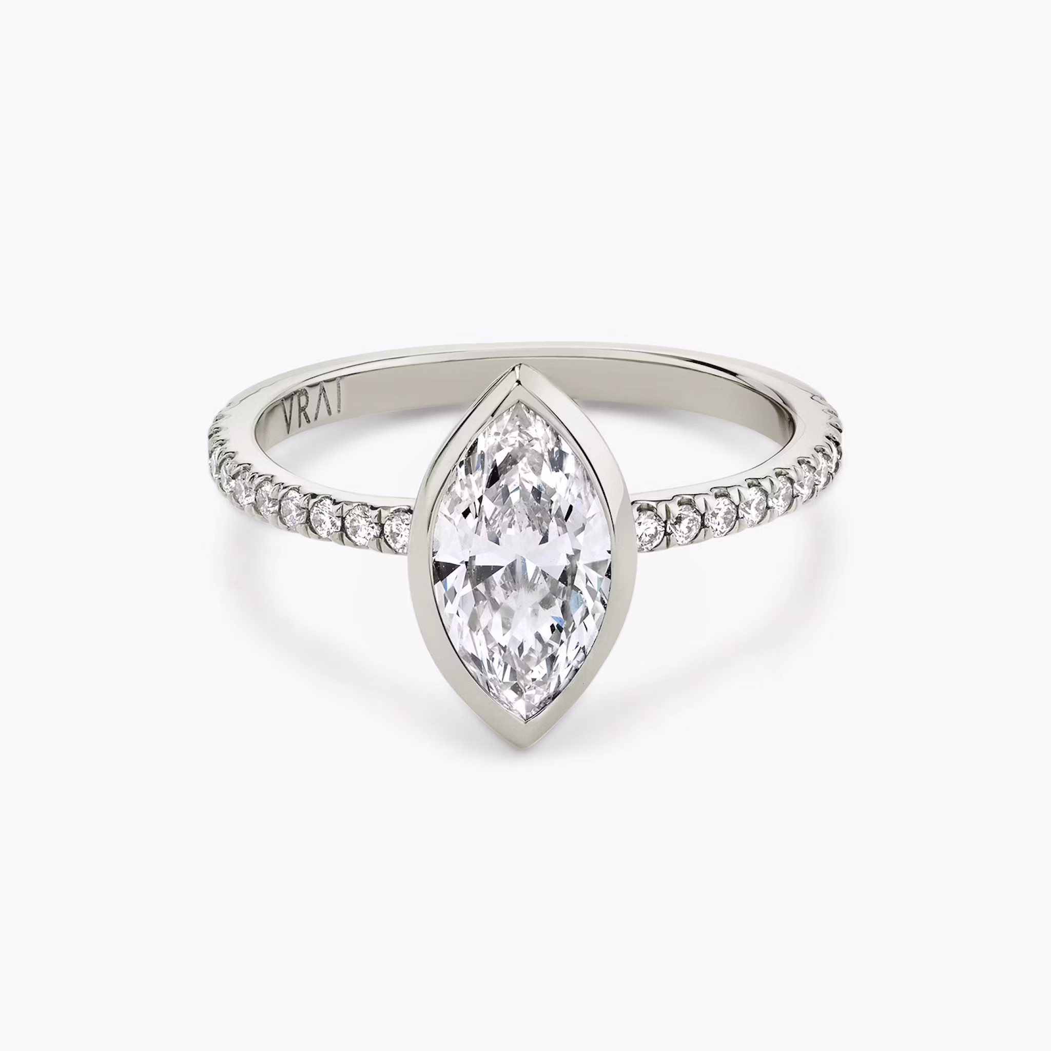 The Signature Bezel Marquise | White Gold