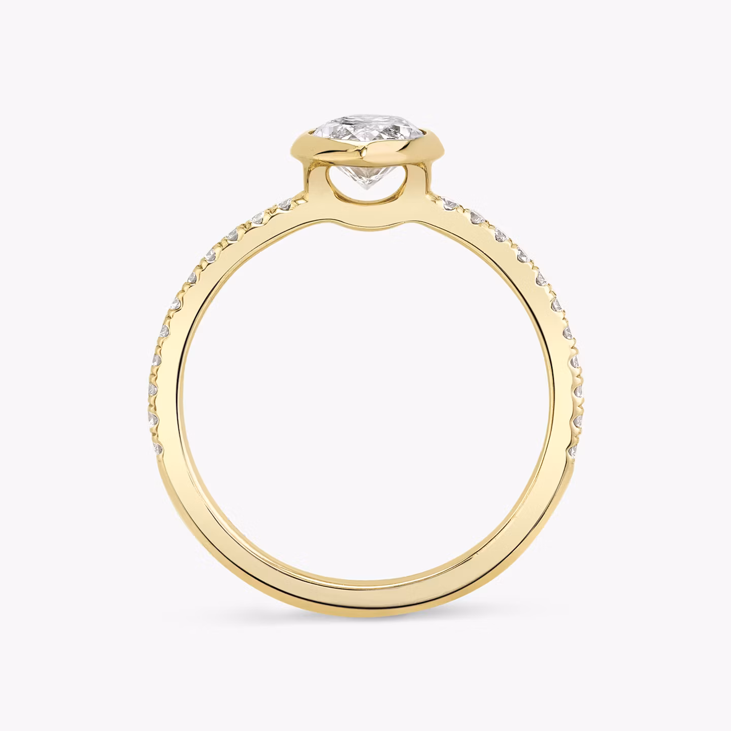 The Signature Bezel | Marquise | 18k | Yellow Gold | bandAccent: Pavé | diamondOrientation: vertical | caratWeight: other