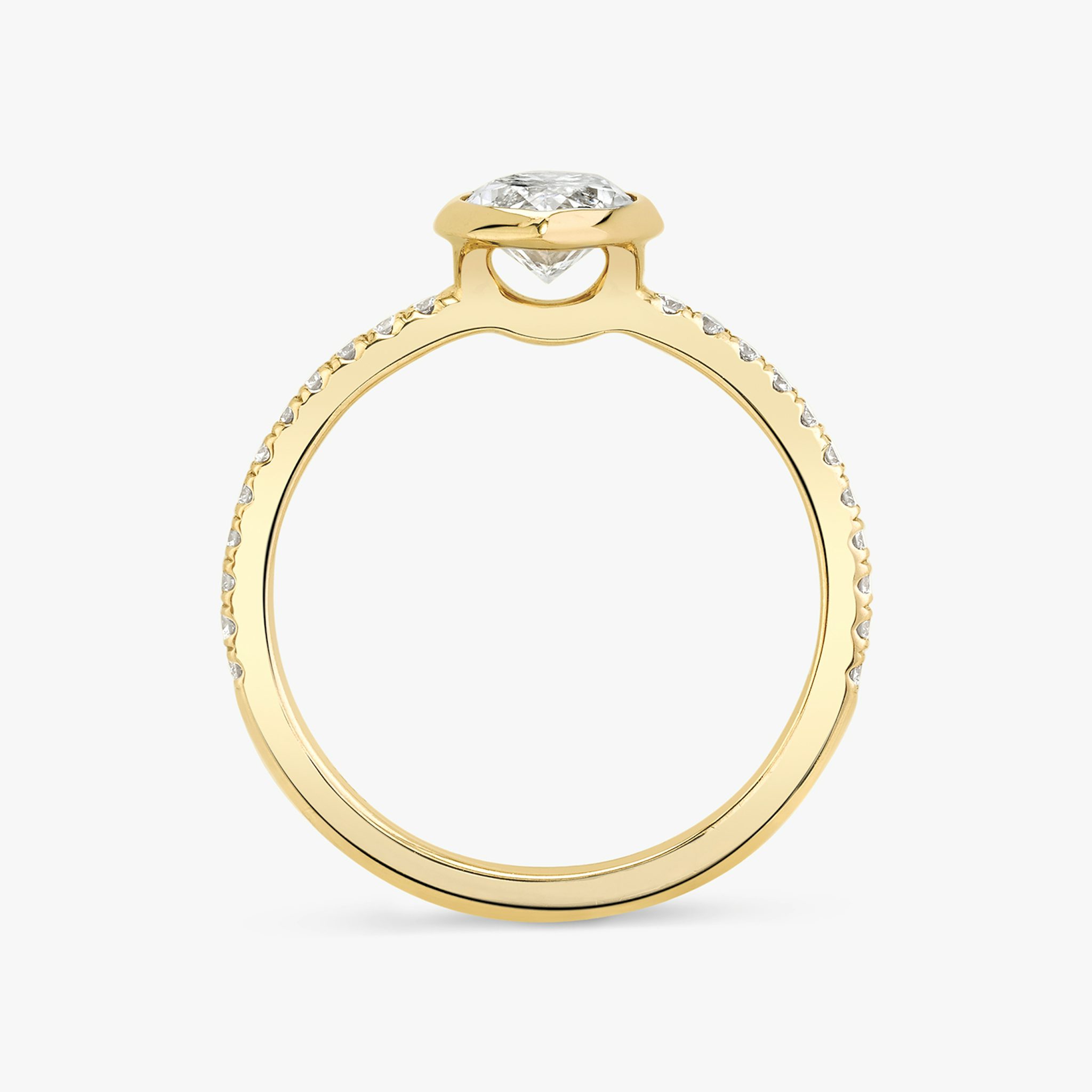 The Signature Bezel | Marquise | 18k | Yellow Gold | bandAccent: Pavé | diamondOrientation: vertical | caratWeight: other