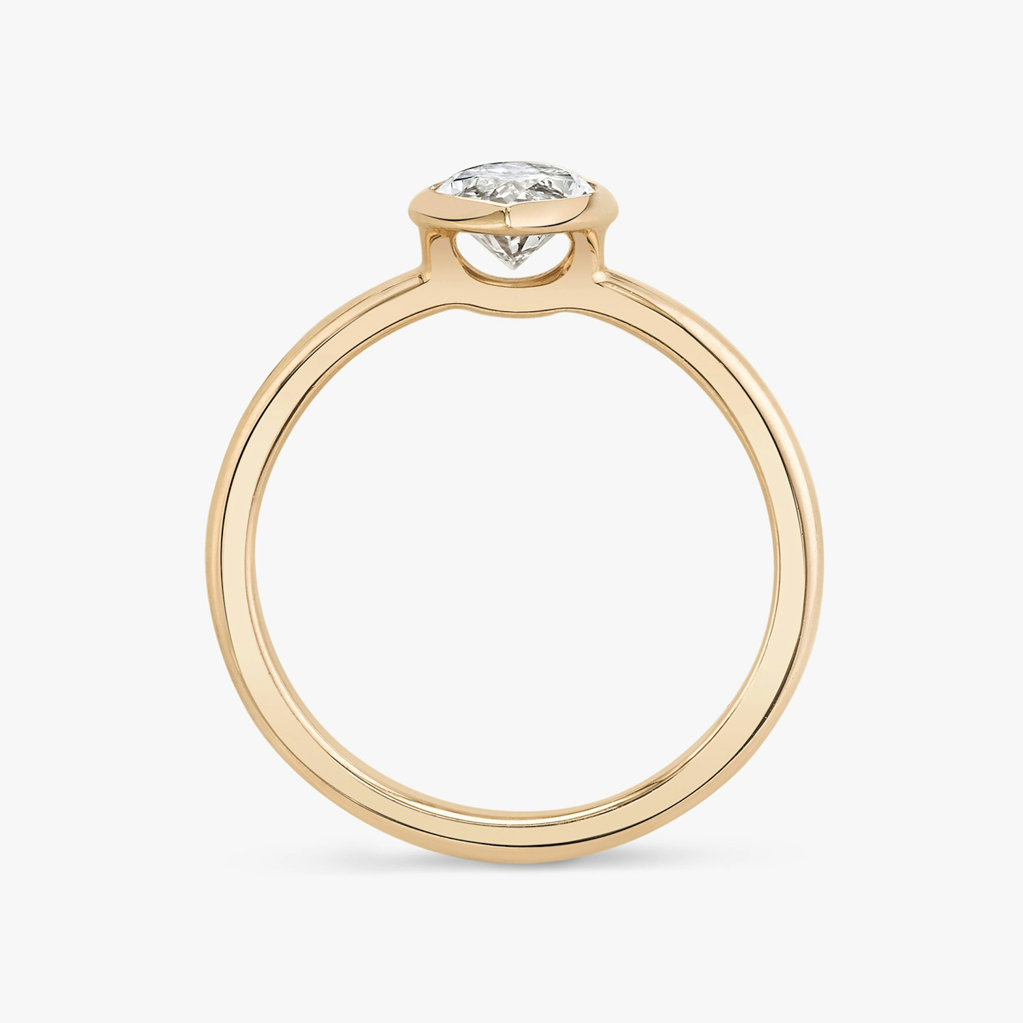 The Signature Bezel | Marquise | 14k | Rose Gold | bandAccent: Plain | diamondOrientation: vertical | caratWeight: other