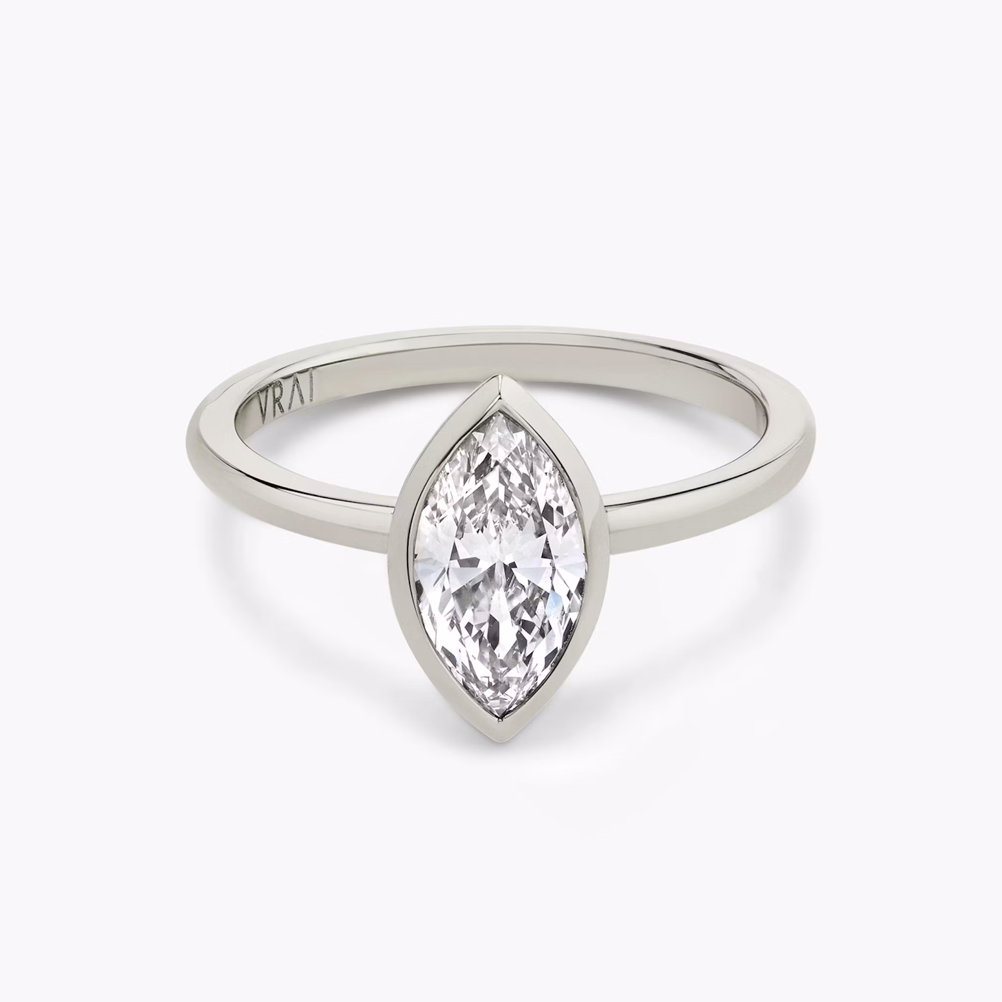 The Signature Bezel Marquise | White Gold