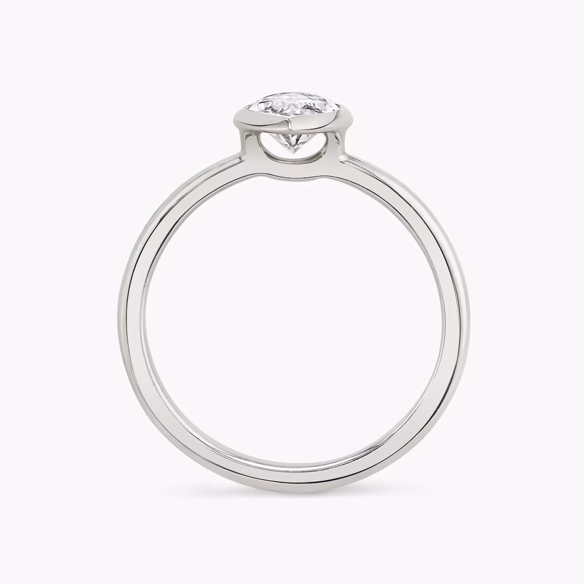 The Signature Bezel | Marquise | Platinum | bandAccent: Plain | diamondOrientation: vertical | caratWeight: other