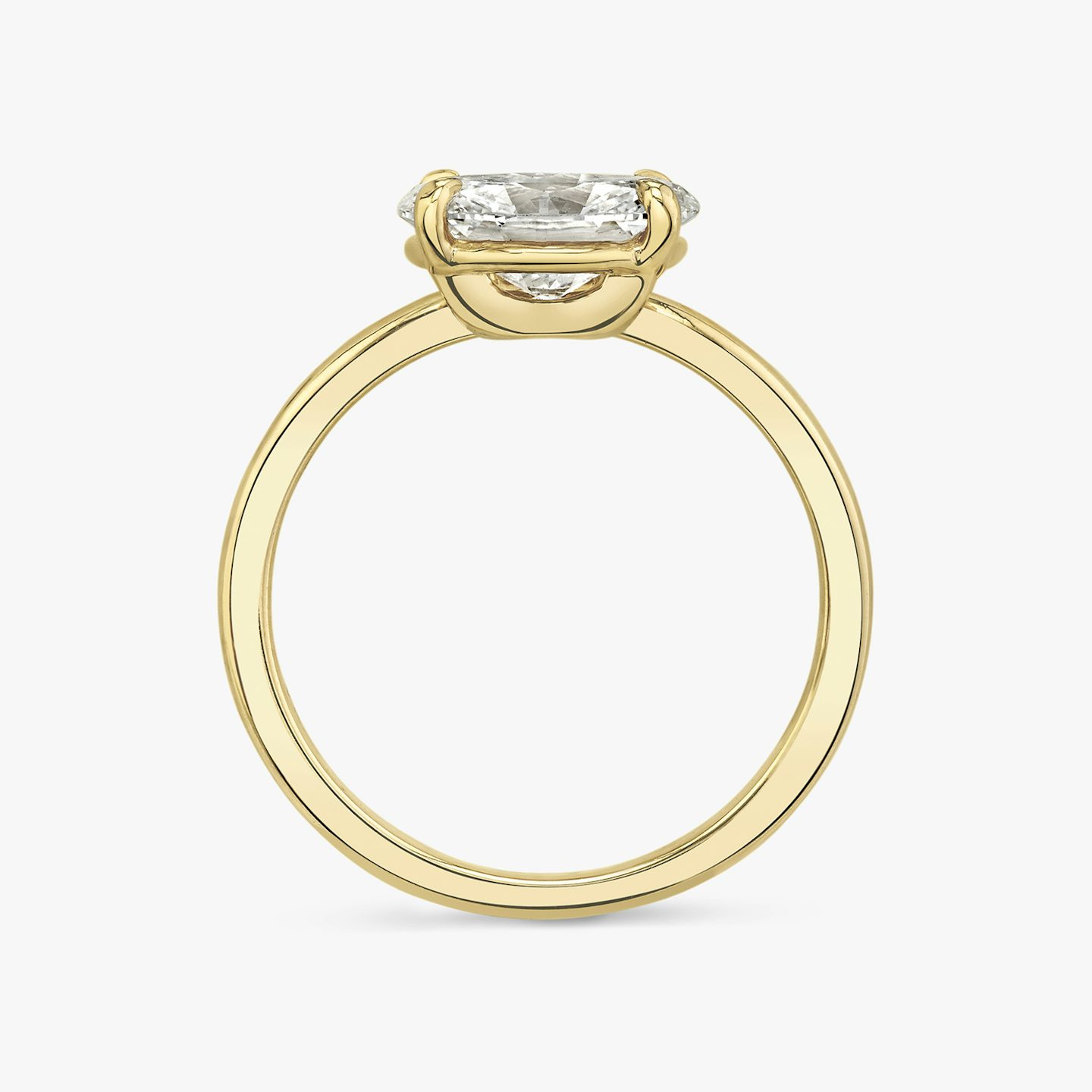 The Hover | Oval | 18k | Yellow Gold | bandAccent: Plain | diamondOrientation: vertical | caratWeight: other