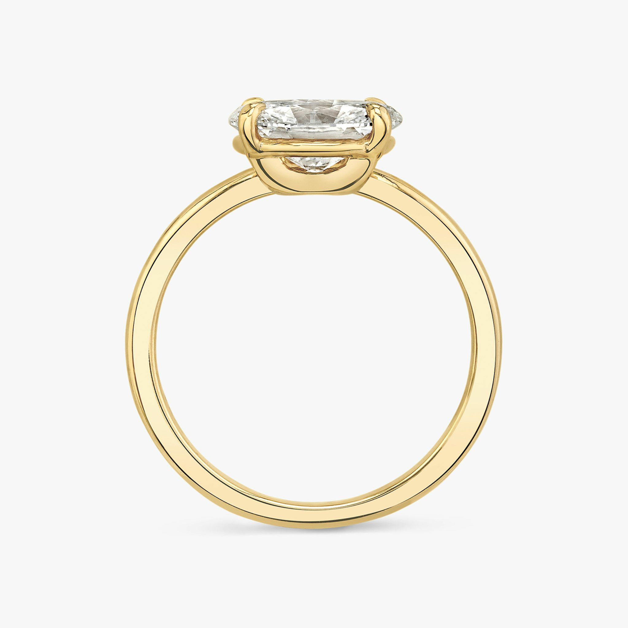 The Hover | Oval | 18k | Yellow Gold | bandAccent: Plain | diamondOrientation: vertical | caratWeight: other