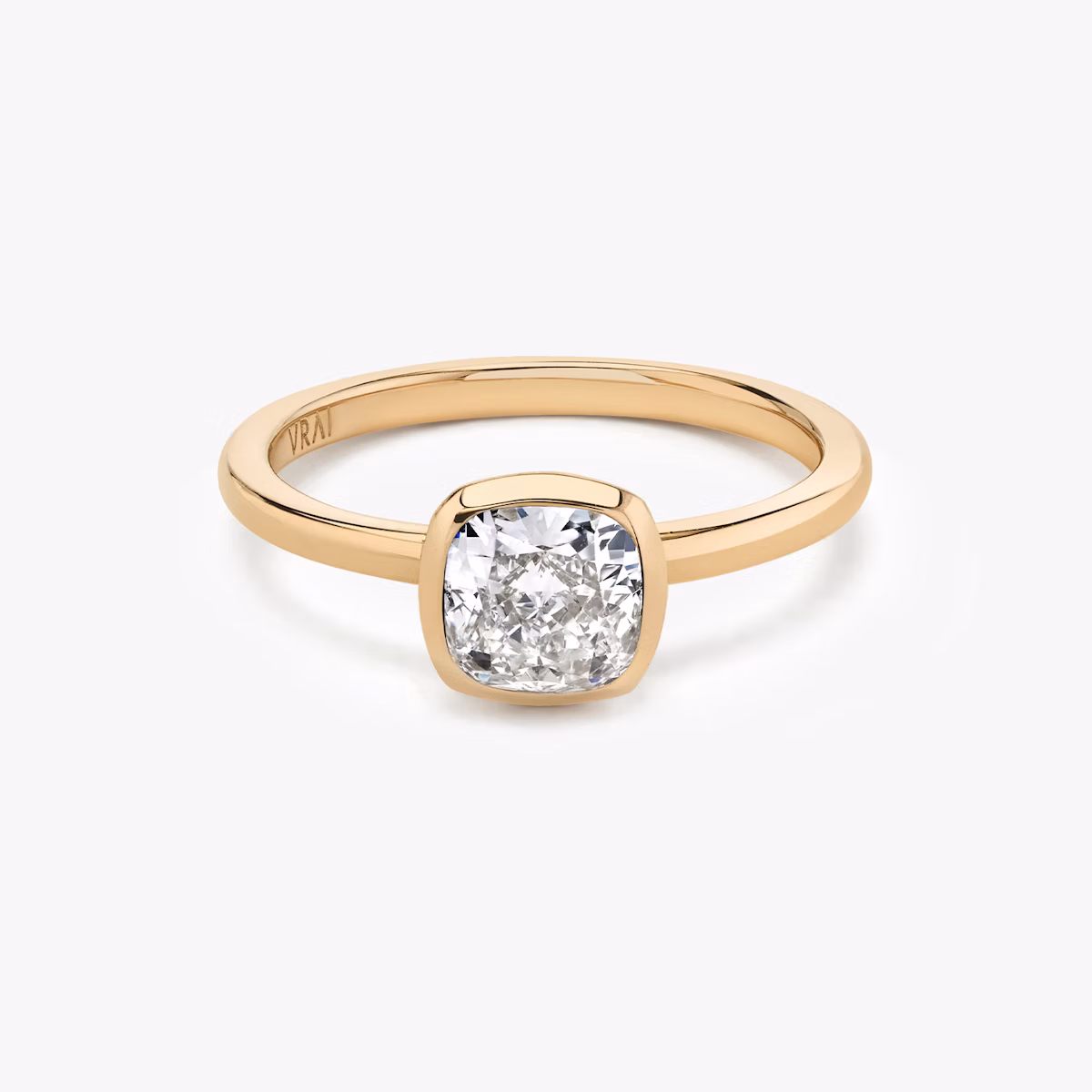 Signature Bezel Cushion Engagement Ring