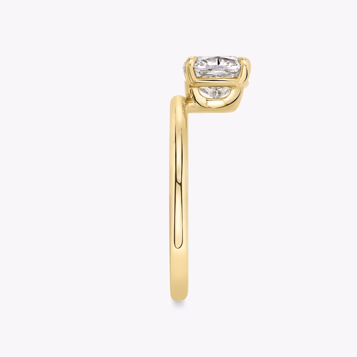 The Hover | Cushion | 18k | Yellow Gold | bandAccent: Plain | diamondOrientation: vertical | caratWeight: other