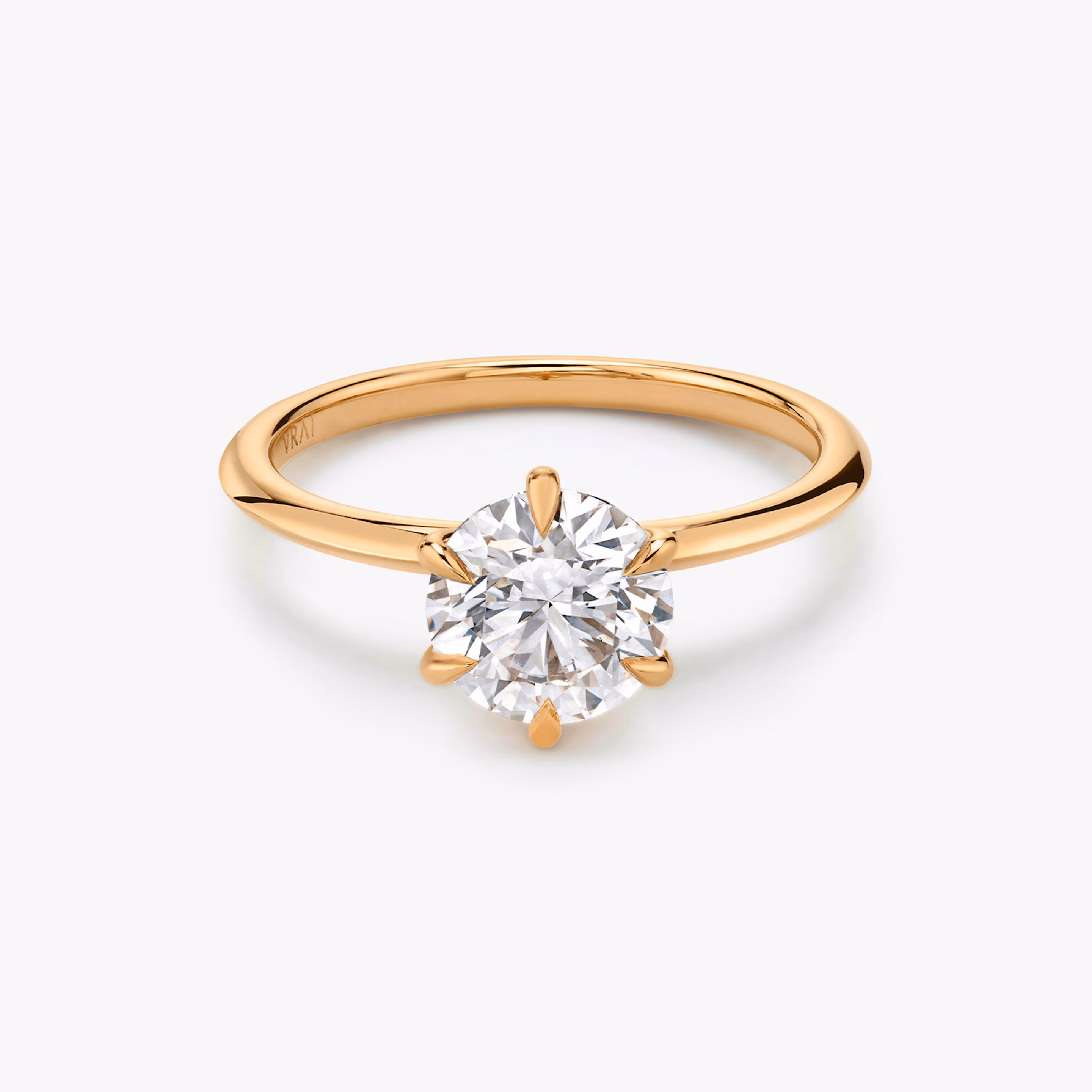 Knife Edge Round Brilliant Ring