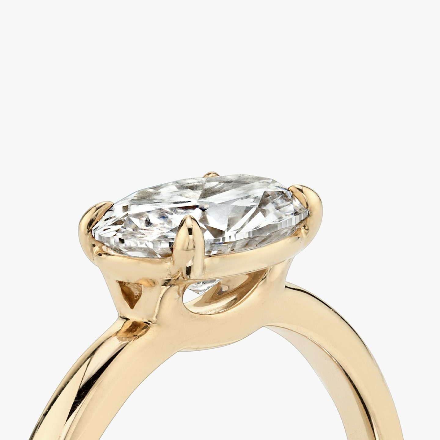 The Signature | Oval | 14k | Rose Gold | bandAccent: Plain | bandWidth: standard | diamondOrientation: horizontal | hiddenHalo: no | caratWeight: other