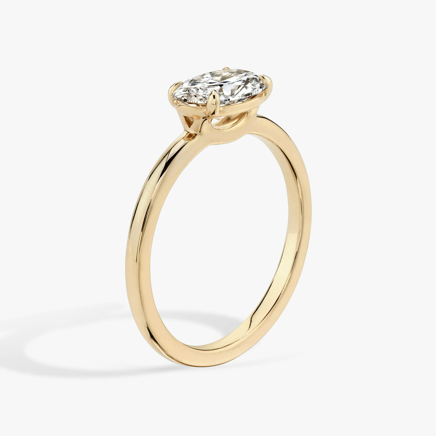 The Signature | Oval | 14k | Rose Gold | bandAccent: Plain | bandWidth: standard | diamondOrientation: horizontal | hiddenHalo: no | caratWeight: other