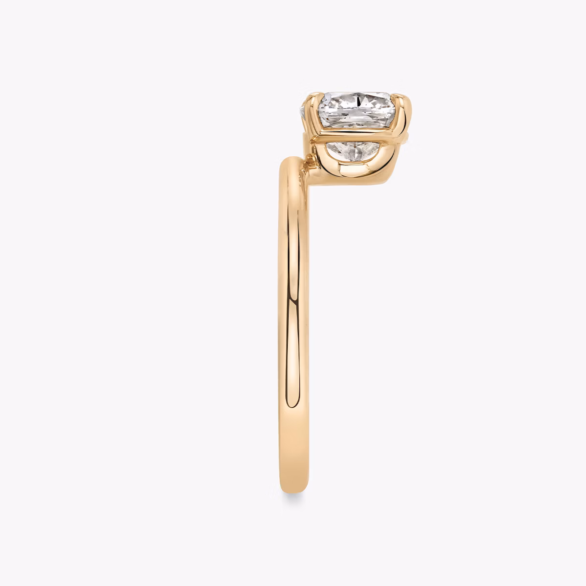 The Hover | Cushion | 14k | Rose Gold | bandAccent: Plain | diamondOrientation: vertical | caratWeight: other