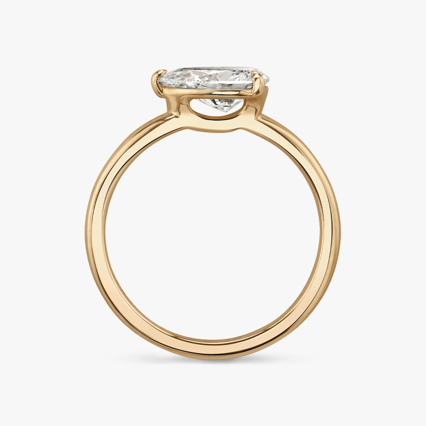 Anillo de compromiso Signature | Pera | 14k | Oro rosa | bandAccent: Simple | bandWidth: standard | diamondOrientation: horizontal | hiddenHalo: no | caratWeight: other