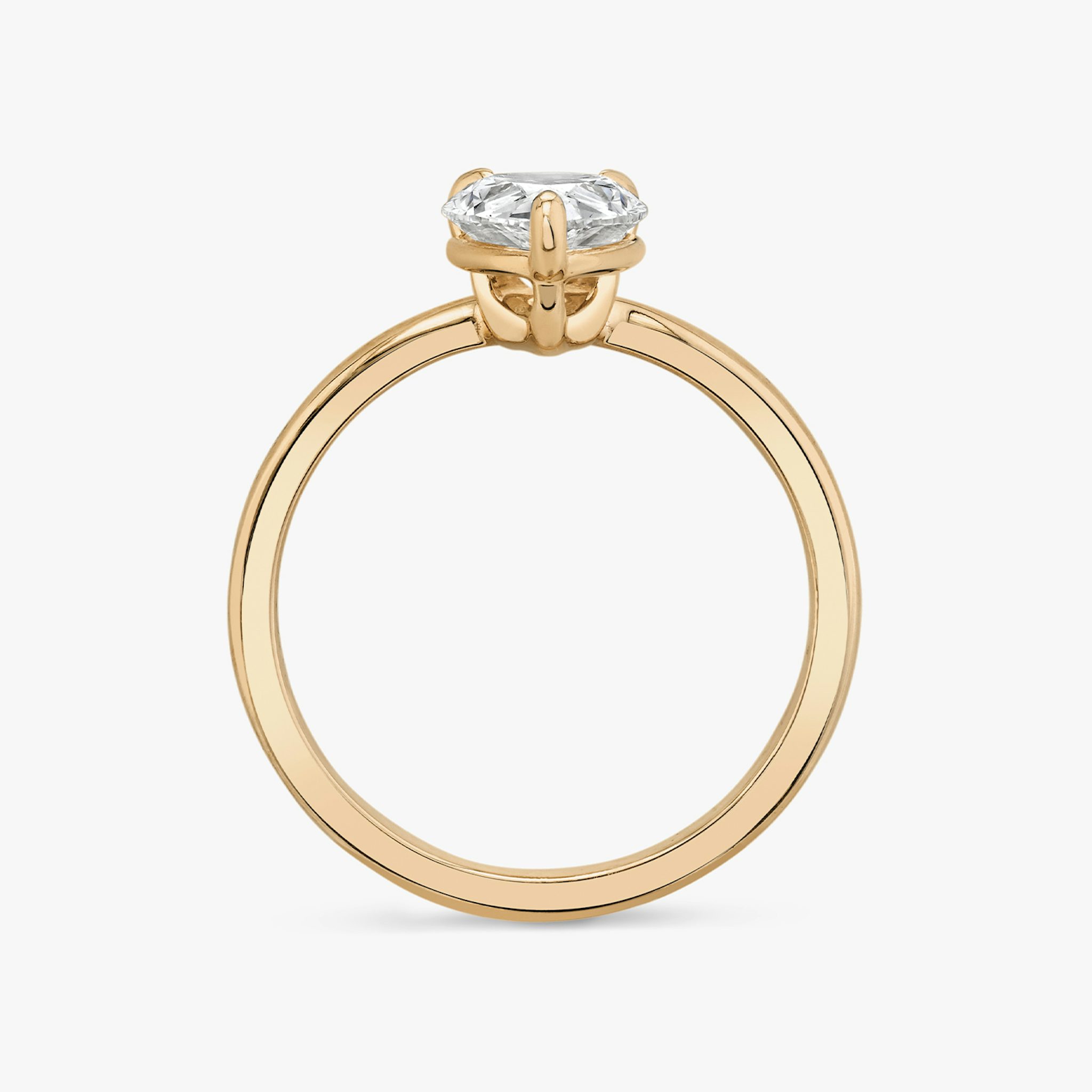 The Hover | Pear | 14k | Rose Gold | bandAccent: Plain | diamondOrientation: vertical | caratWeight: other