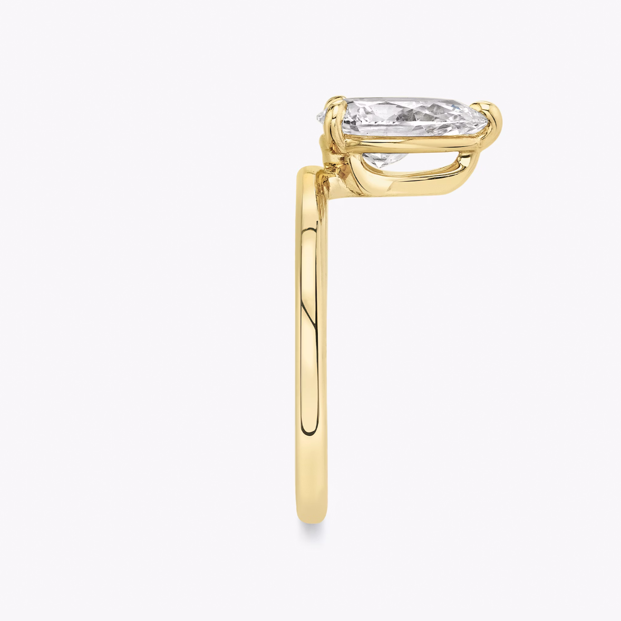 The Hover | Pear | 18k | Yellow Gold | bandAccent: Plain | diamondOrientation: vertical | caratWeight: other