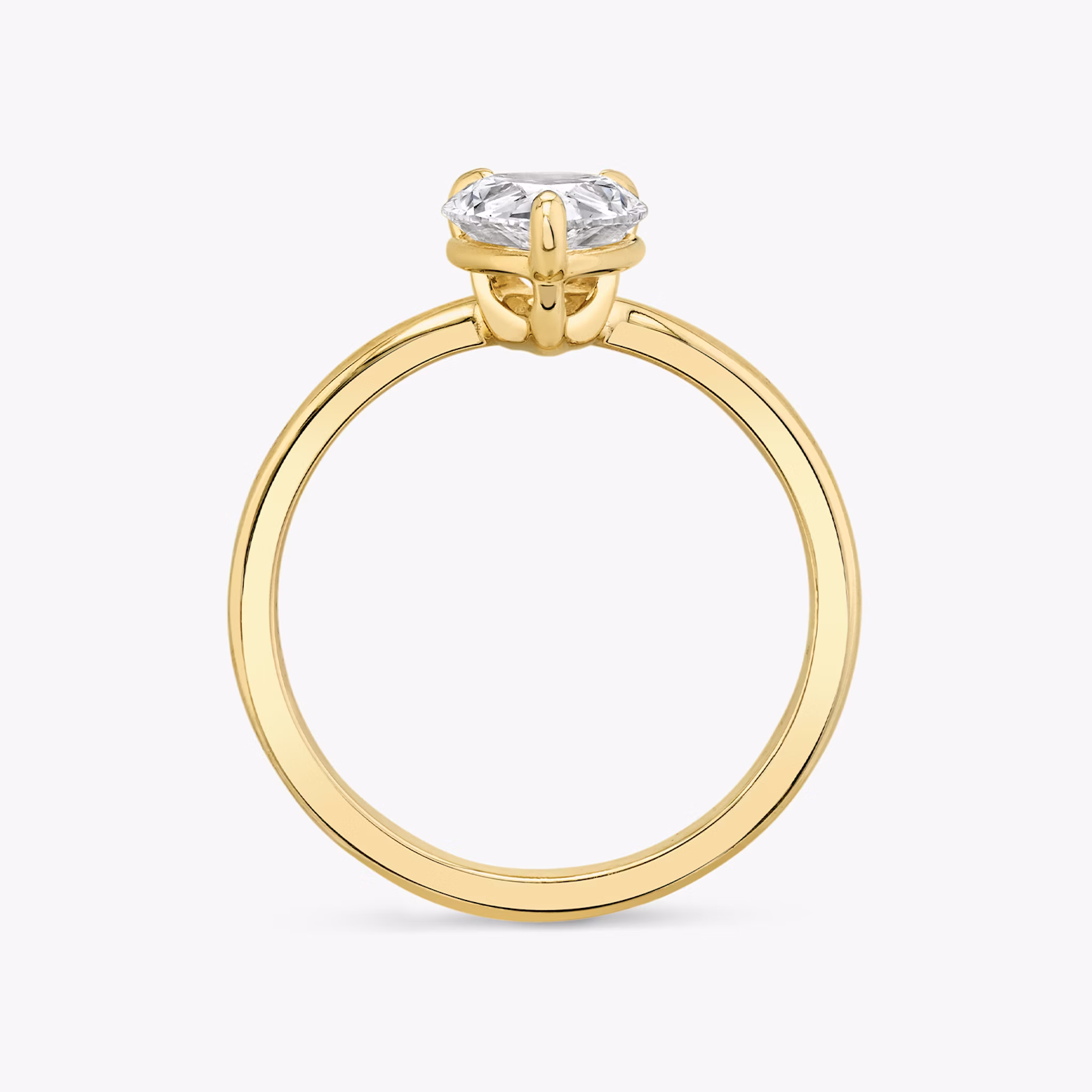 The Hover | Pear | 18k | Yellow Gold | bandAccent: Plain | diamondOrientation: vertical | caratWeight: other