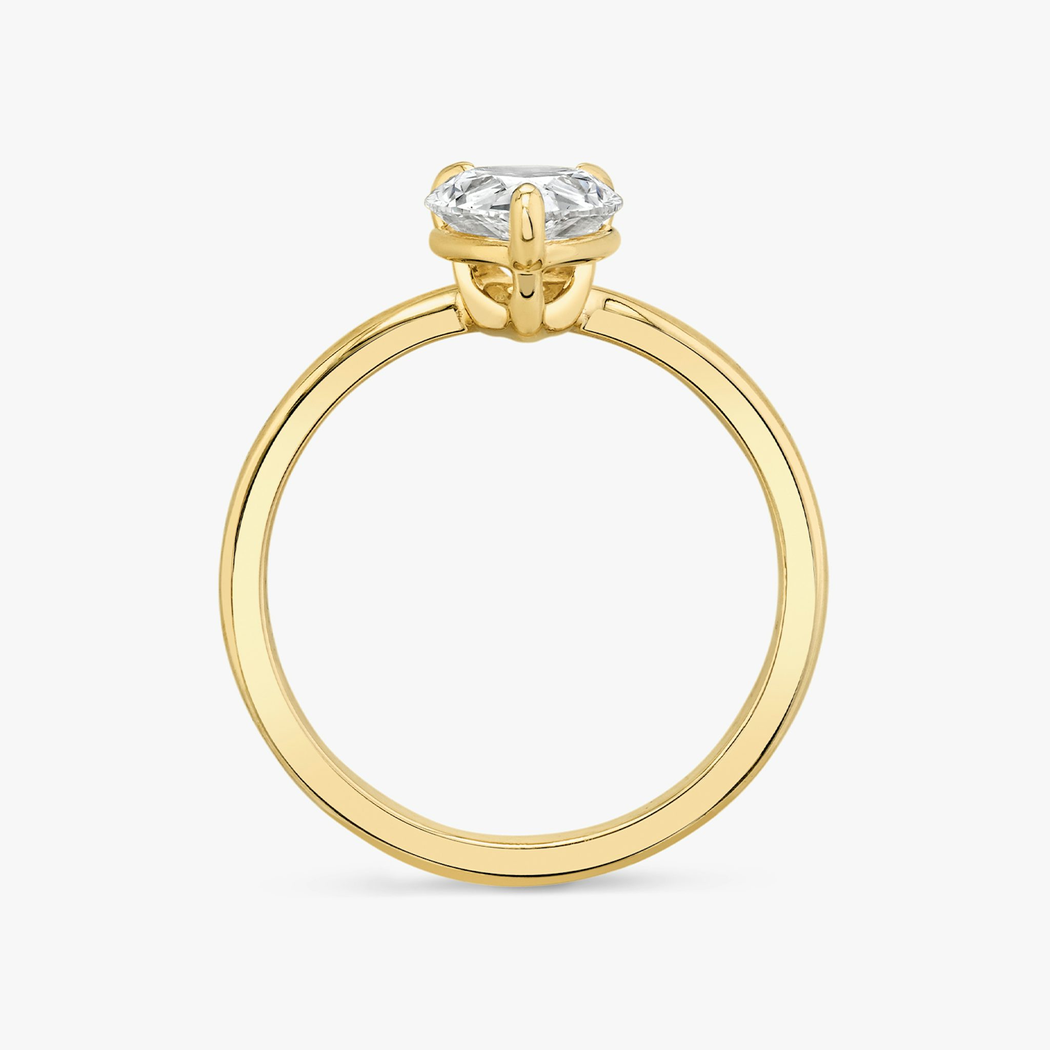 The Hover | Pear | 18k | Yellow Gold | bandAccent: Plain | diamondOrientation: vertical | caratWeight: other