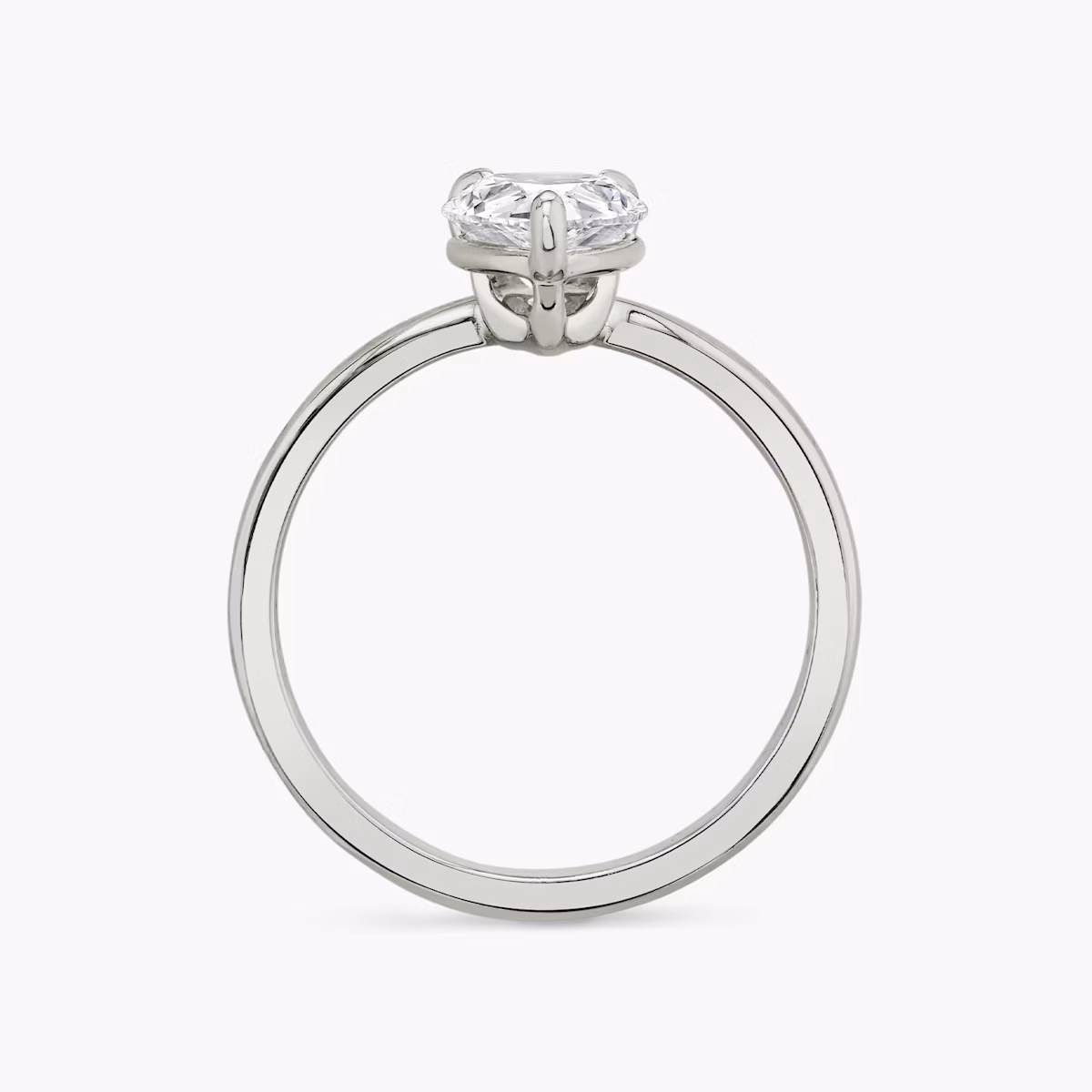 The Hover | Pear | 18k | White Gold | bandAccent: Plain | diamondOrientation: vertical | caratWeight: other