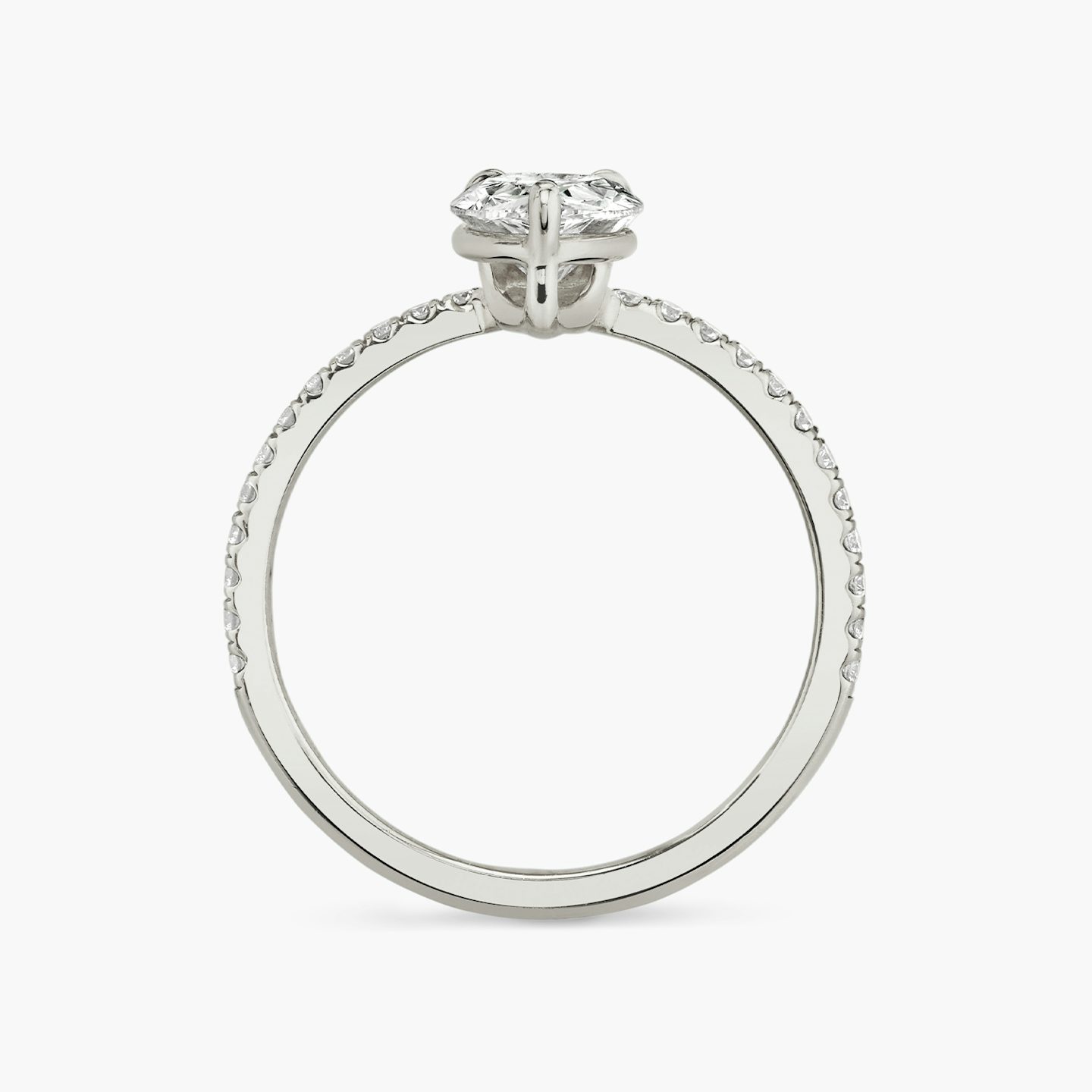 The Hover | Pear | Platinum | bandAccent: Pavé | diamondOrientation: vertical | caratWeight: other