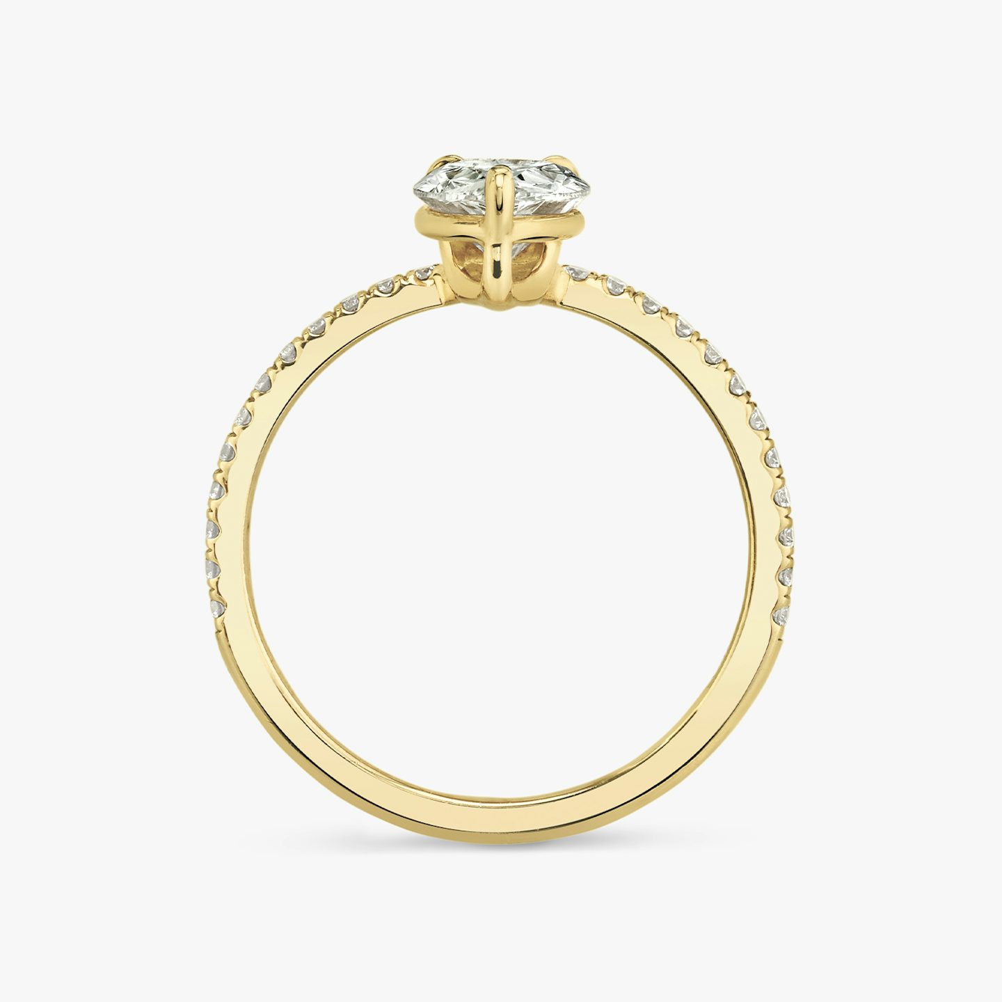 The Hover | Pear | 18k | Yellow Gold | bandAccent: Pavé | diamondOrientation: vertical | caratWeight: other