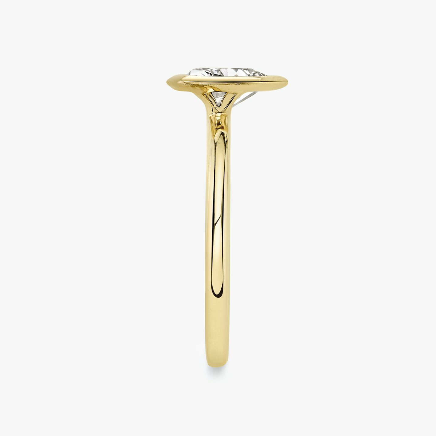 The Signature Bezel | Trillion | 18k | Yellow Gold | bandAccent: Plain | diamondOrientation: vertical | caratWeight: other