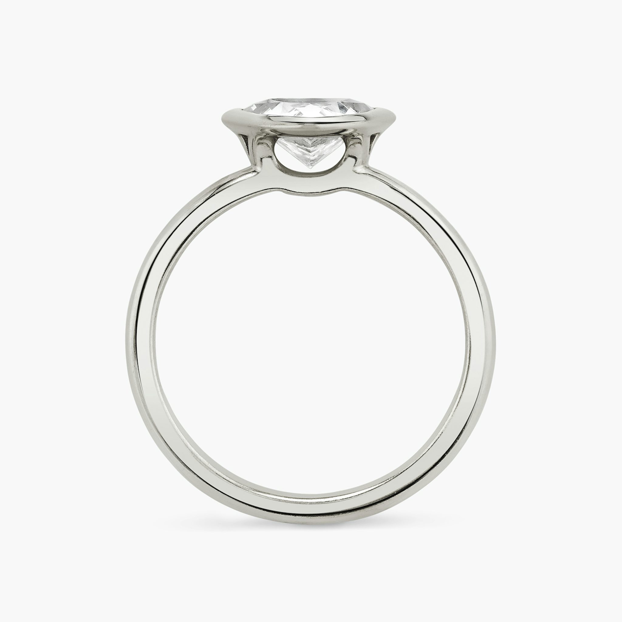 The Signature Bezel | Trillion | Platinum | bandAccent: Plain | diamondOrientation: horizontal | caratWeight: other