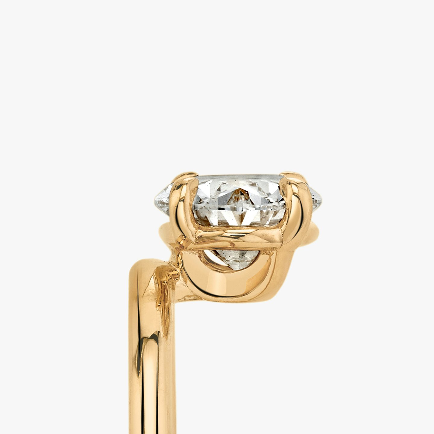 Anillo de compromiso Hover | Cojín | 14k | Oro rosa | bandAccent: Simple | diamondOrientation: vertical | caratWeight: other