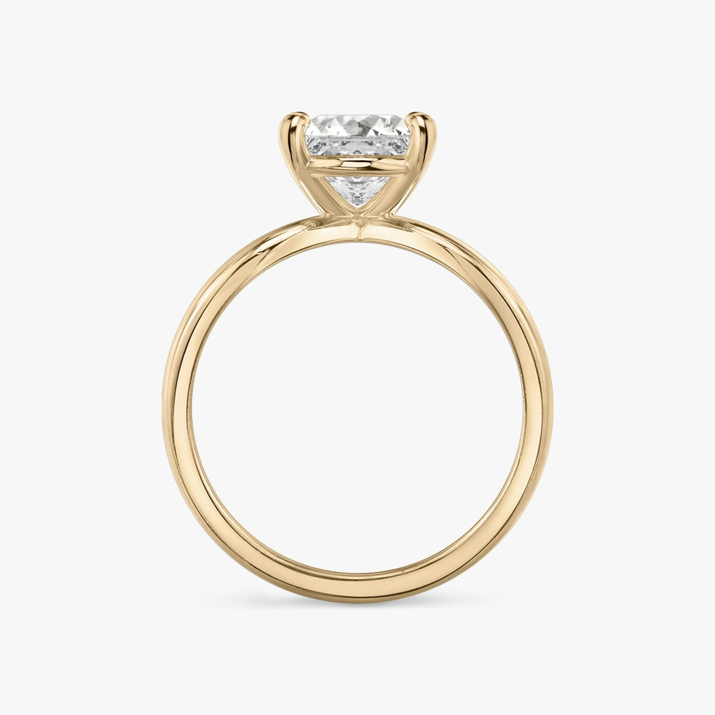 The Duet | Princess | 14k | Rose Gold | bandAccent: Plain | diamondOrientation: vertical | caratWeight: other