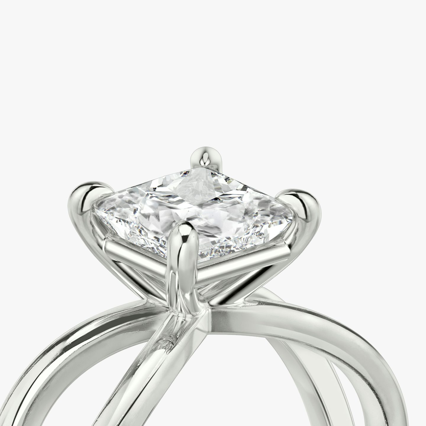 twist princess plain white gold detail view