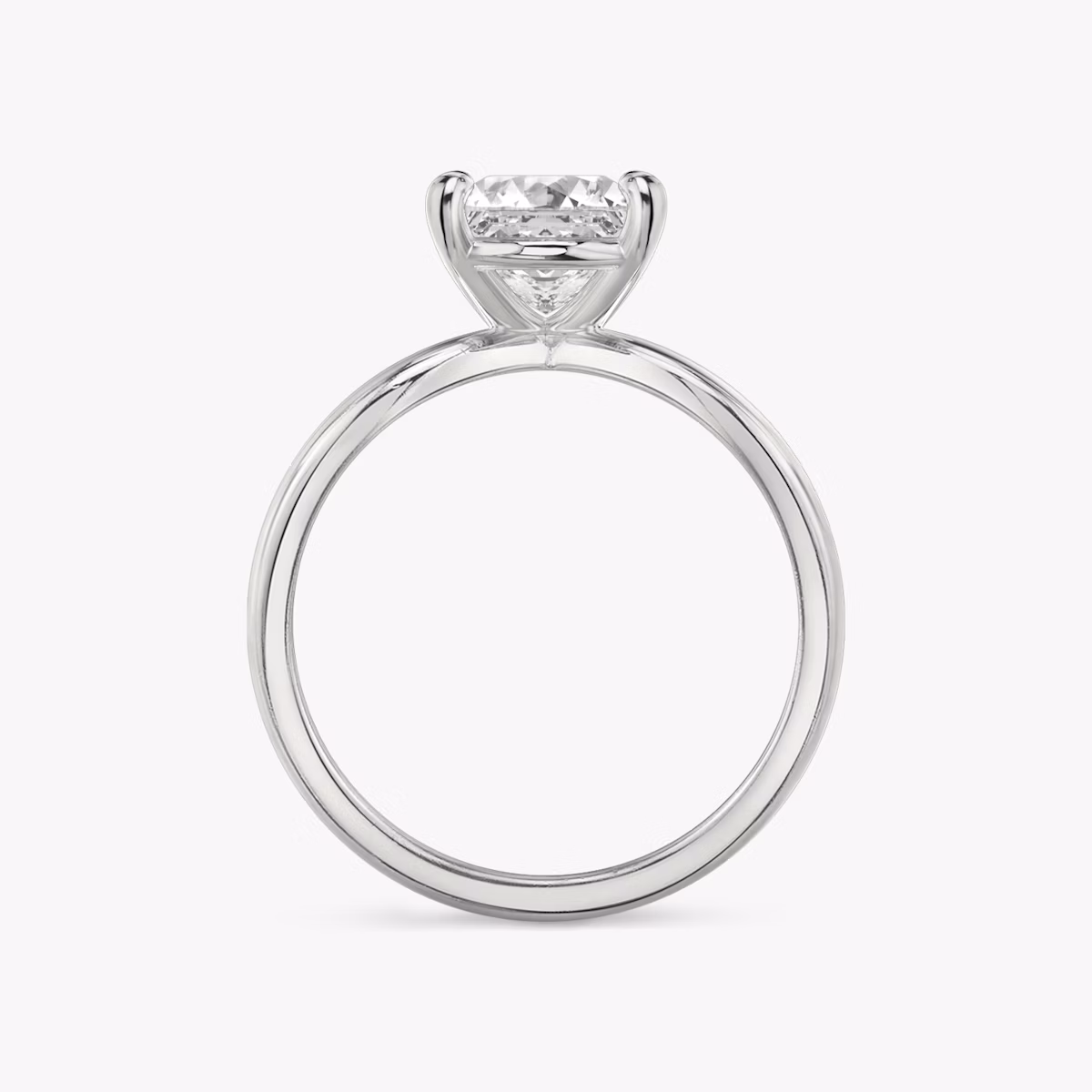 twist princess plain white gold profile view