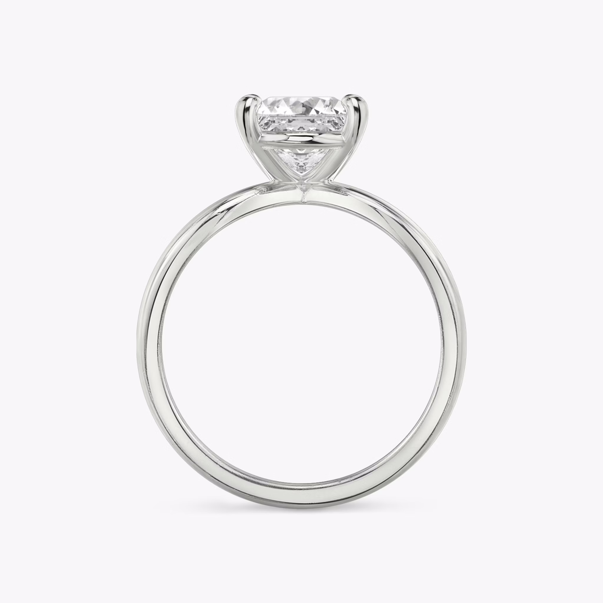 twist princess plain white gold profile view