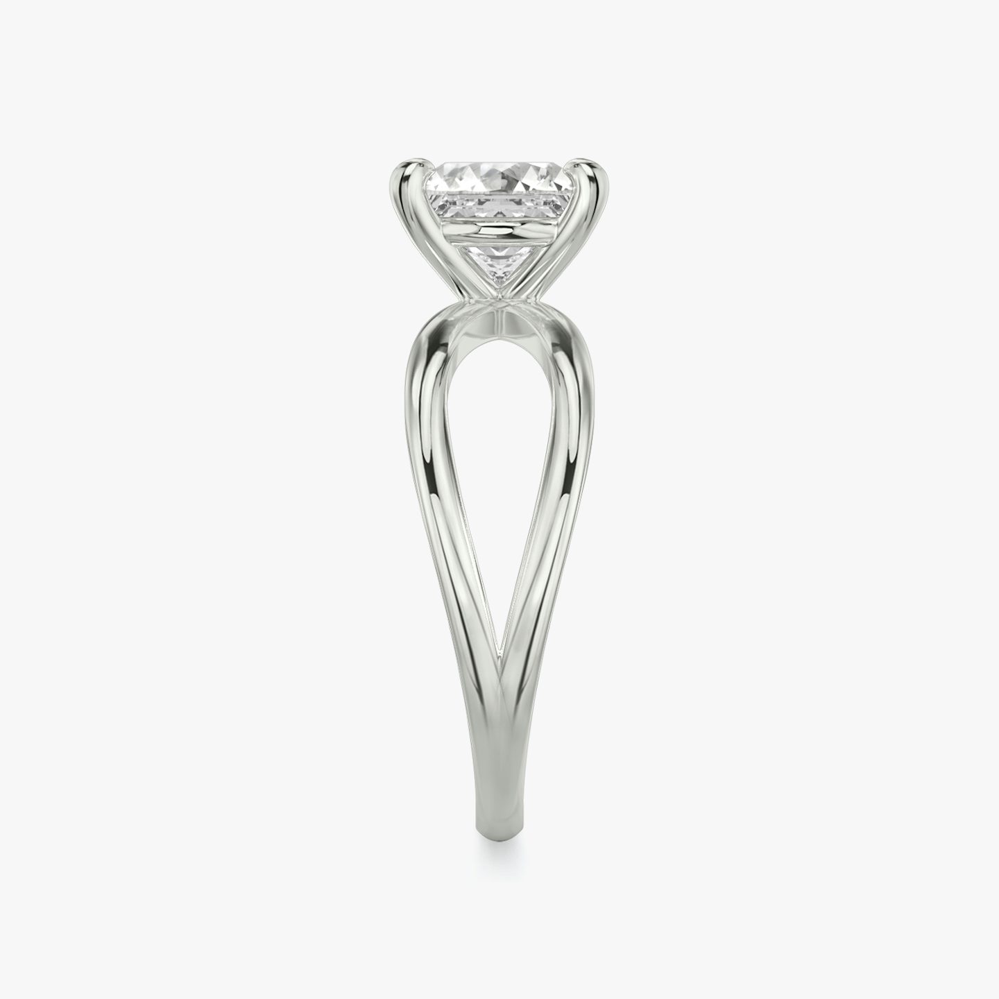 twist princess plain white gold side view