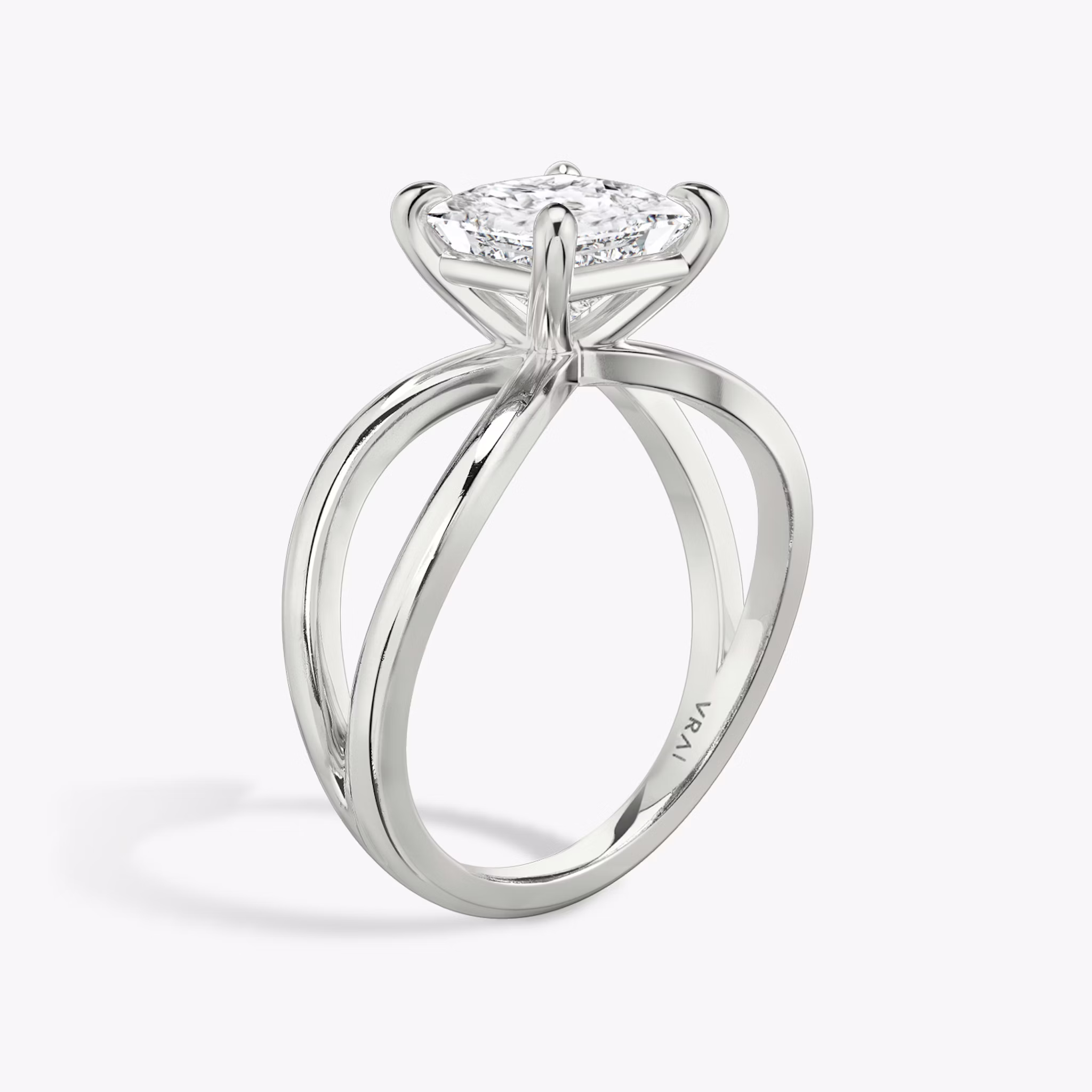 twist princess plain white gold