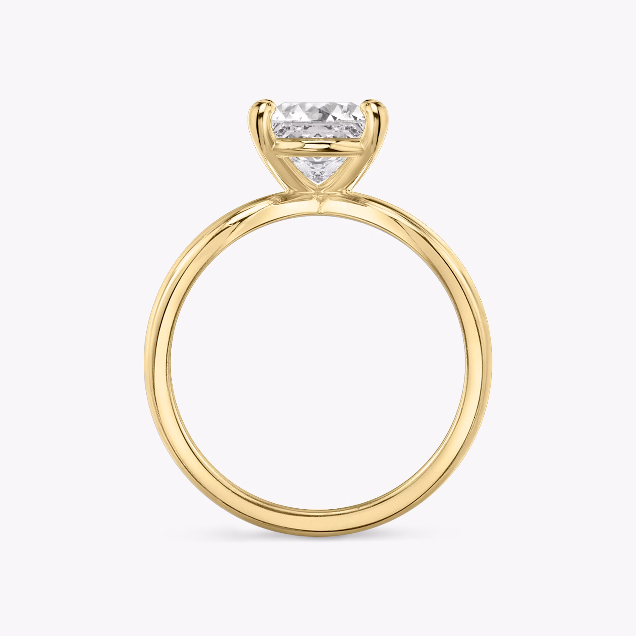 The Duet | Princess | 18k | Yellow Gold | bandAccent: Plain | diamondOrientation: vertical | caratWeight: other