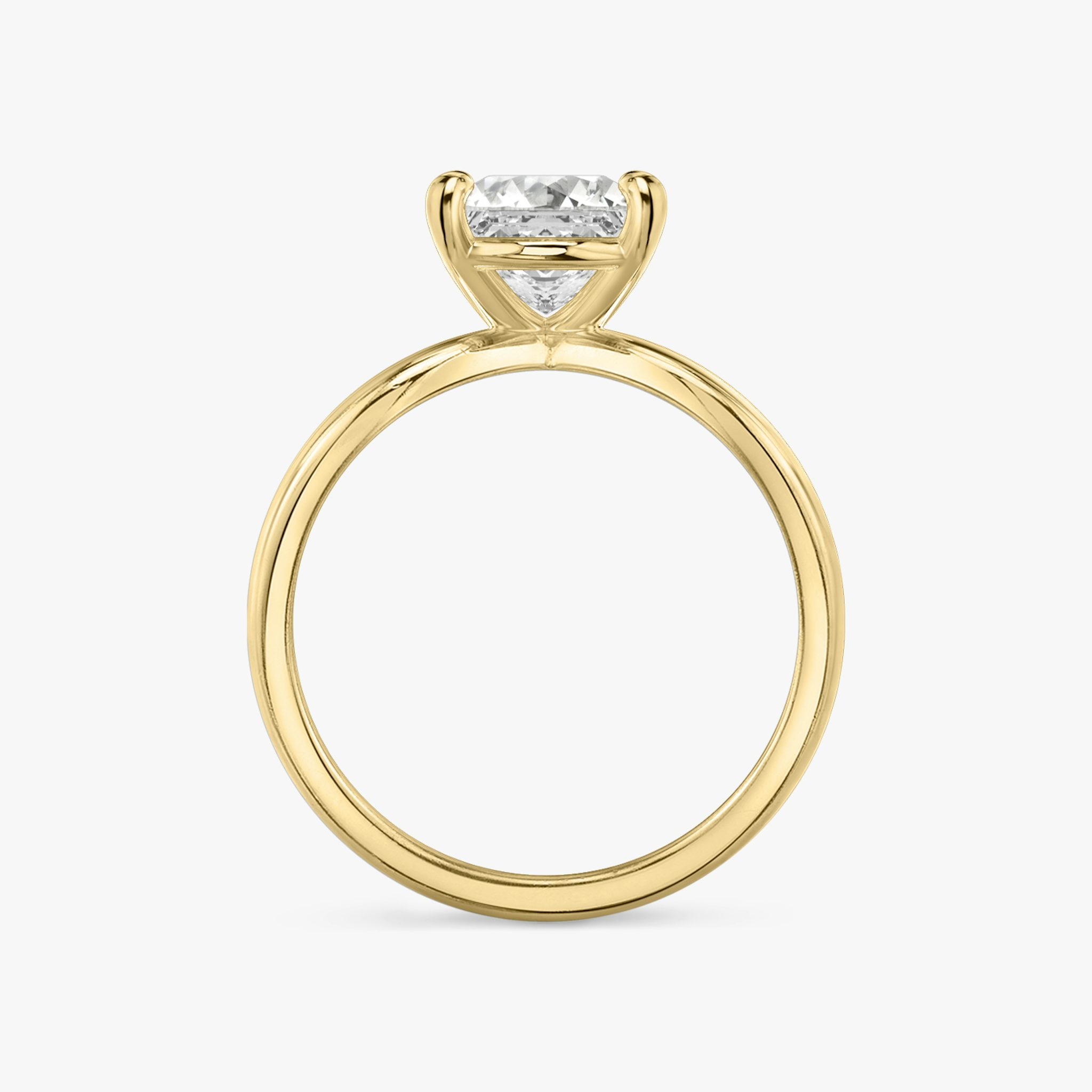 The Duet | Princess | 18k | Yellow Gold | bandAccent: Plain | diamondOrientation: vertical | caratWeight: other