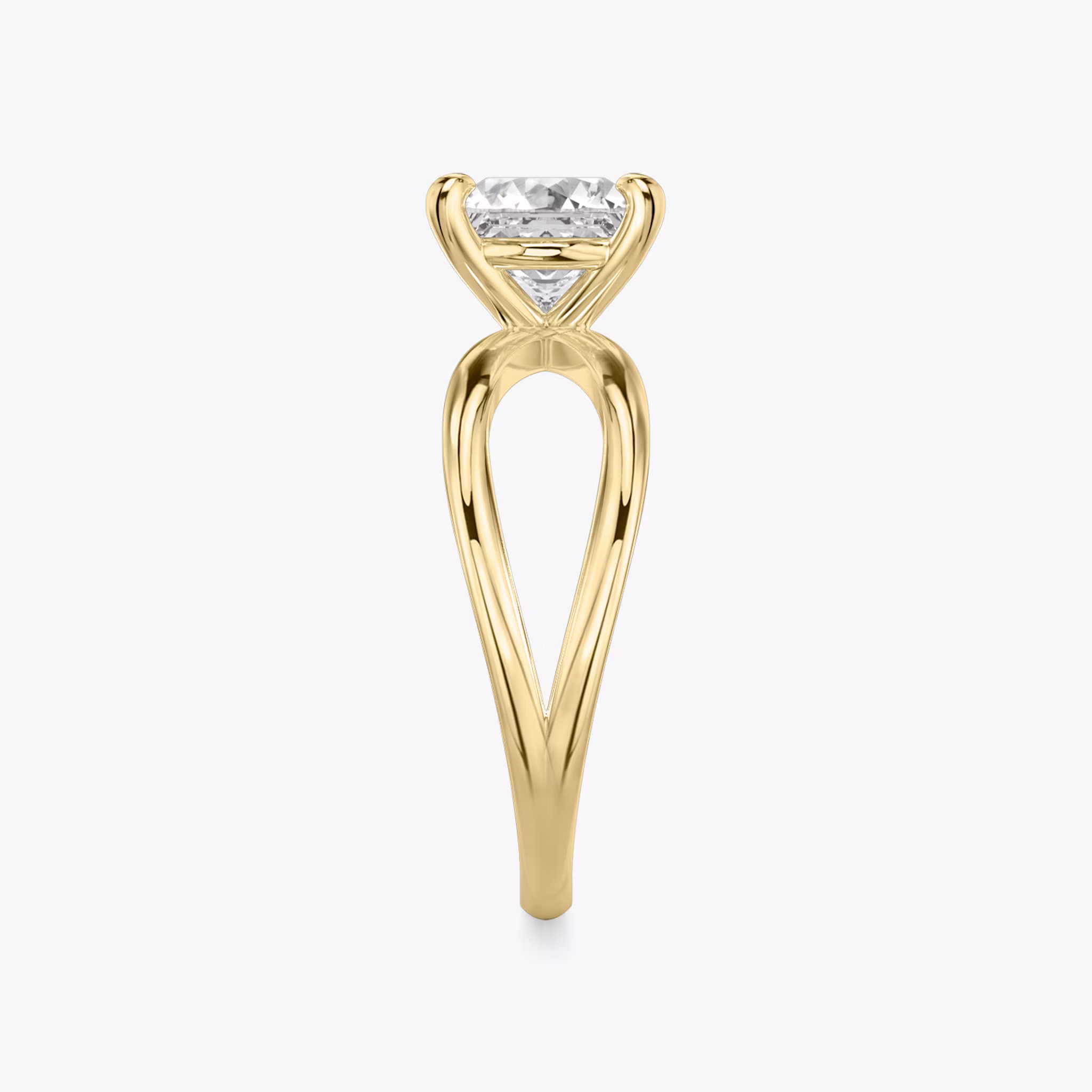 The Duet | Princess | 18k | Yellow Gold | bandAccent: Plain | diamondOrientation: vertical | caratWeight: other