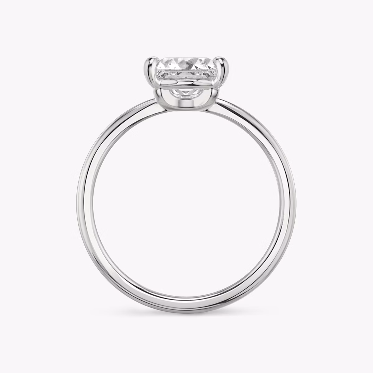 The Hover | Princess | 18k | White Gold | bandAccent: Plain | diamondOrientation: vertical | caratWeight: other